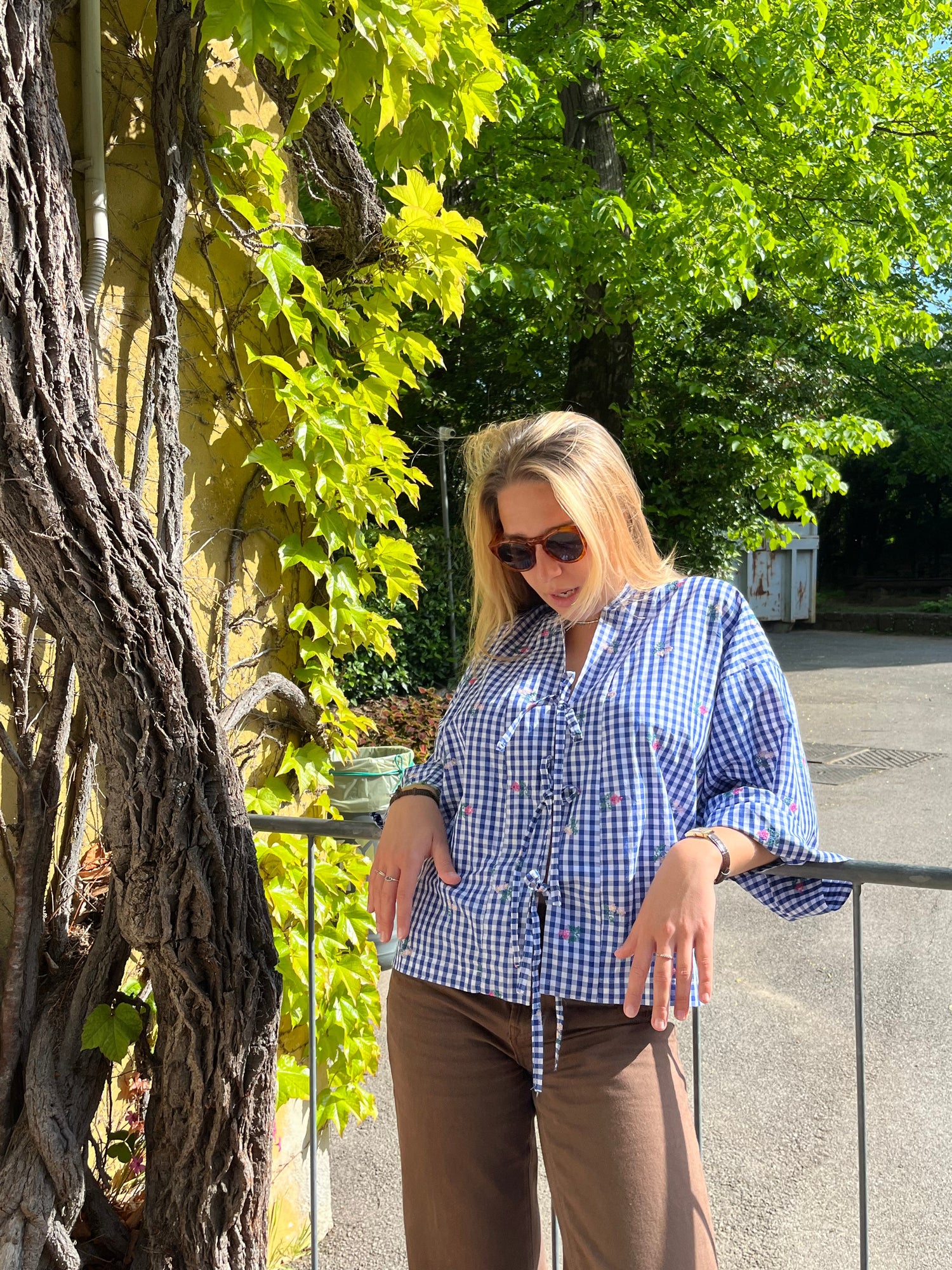 Kimono-camicia in cotone
