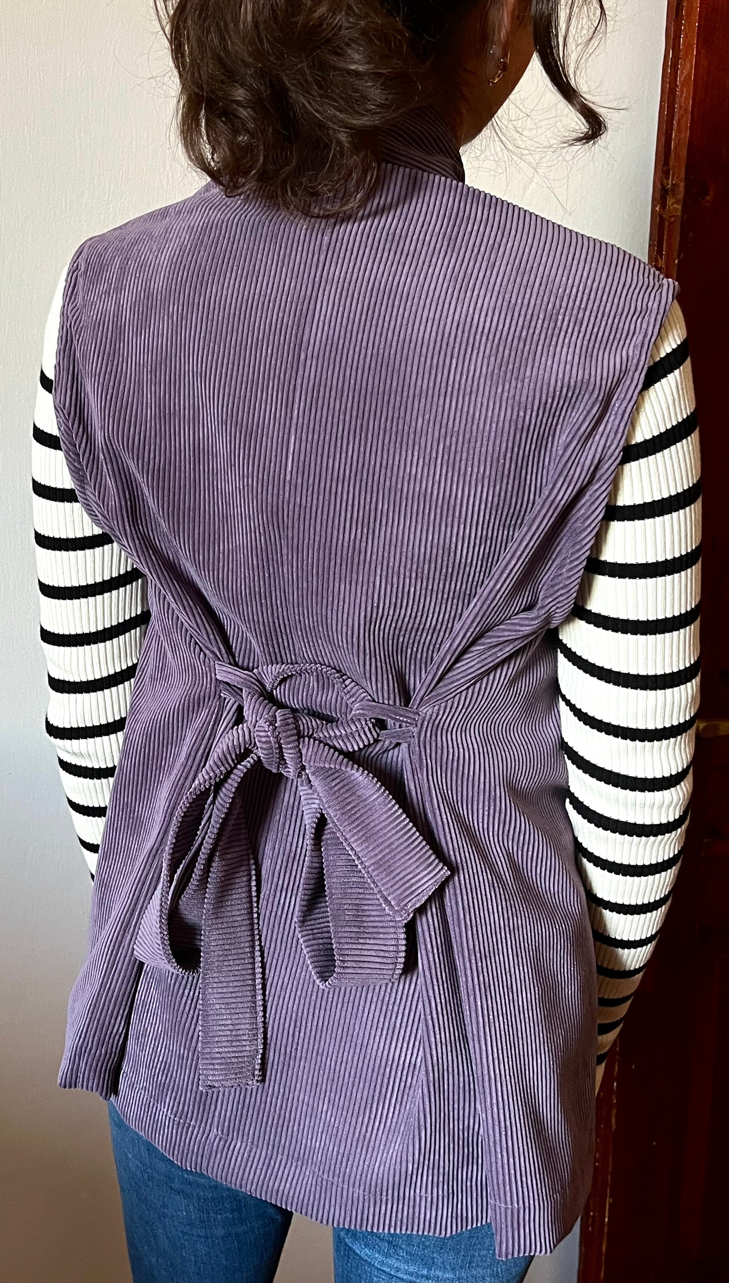 Smanicato in velluto lilla