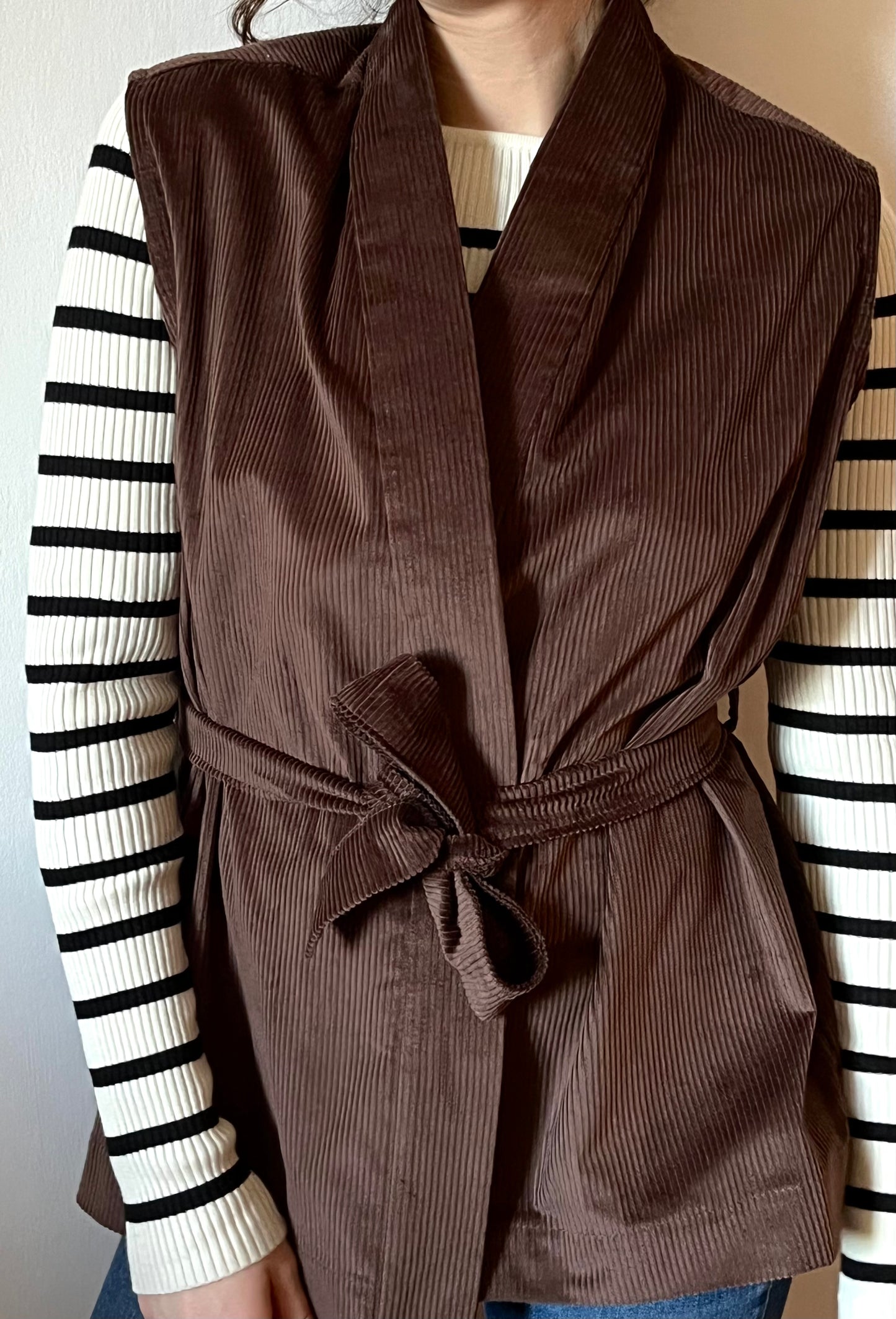 Smanicato in velluto cioccolata