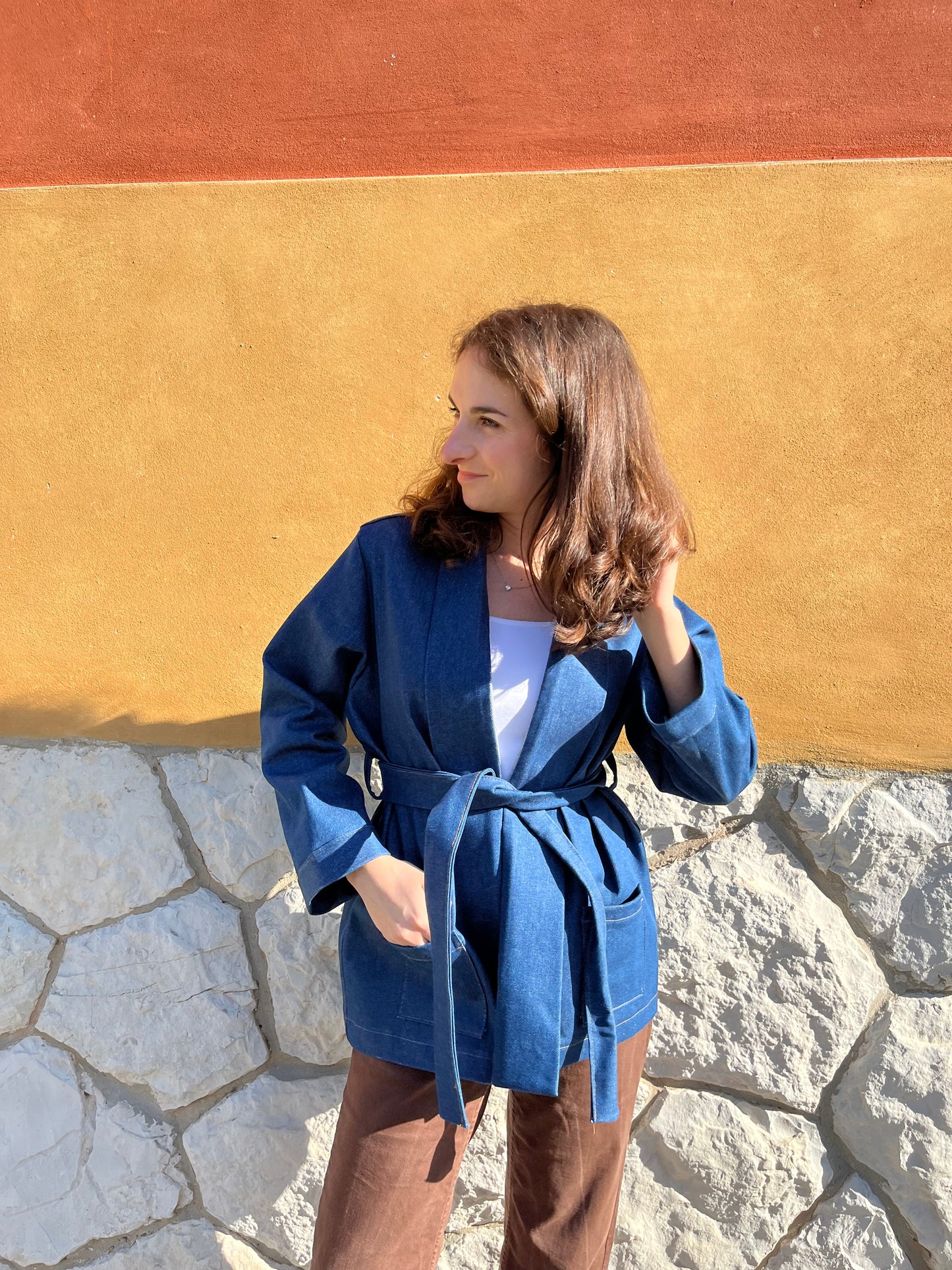 Kimono jacket in jeans