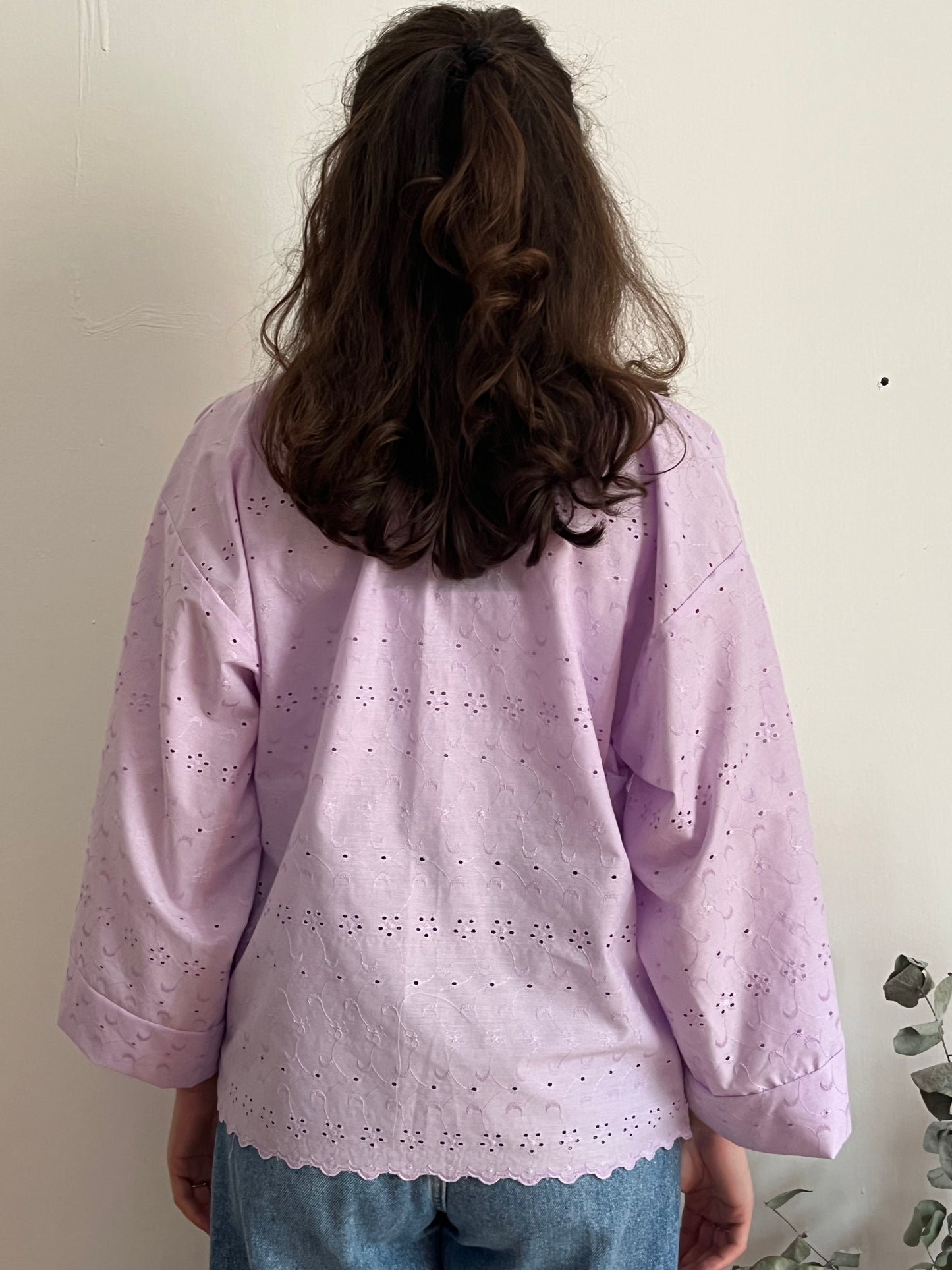 Kimono camicia violetta