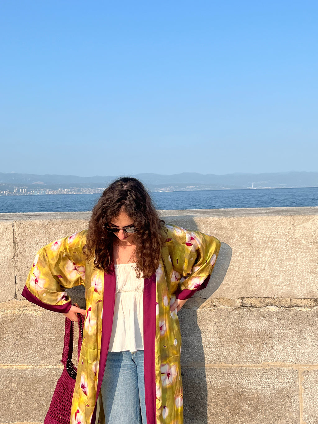 Kimono lungo in viscosa
