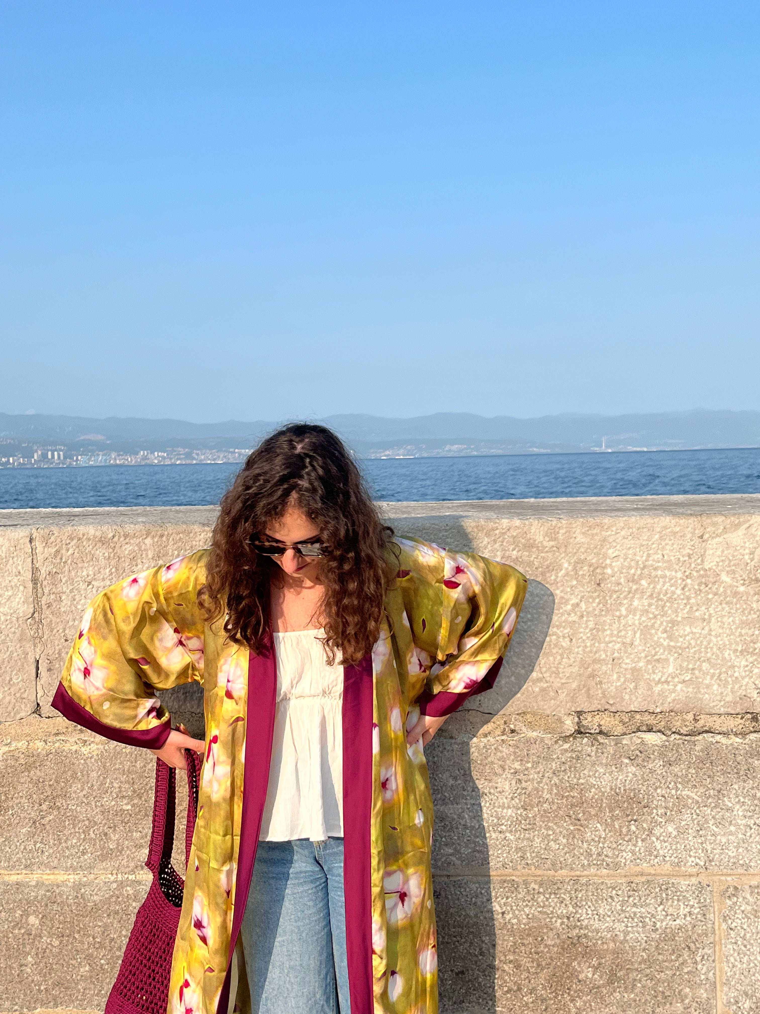 Kimono lungo in viscosa