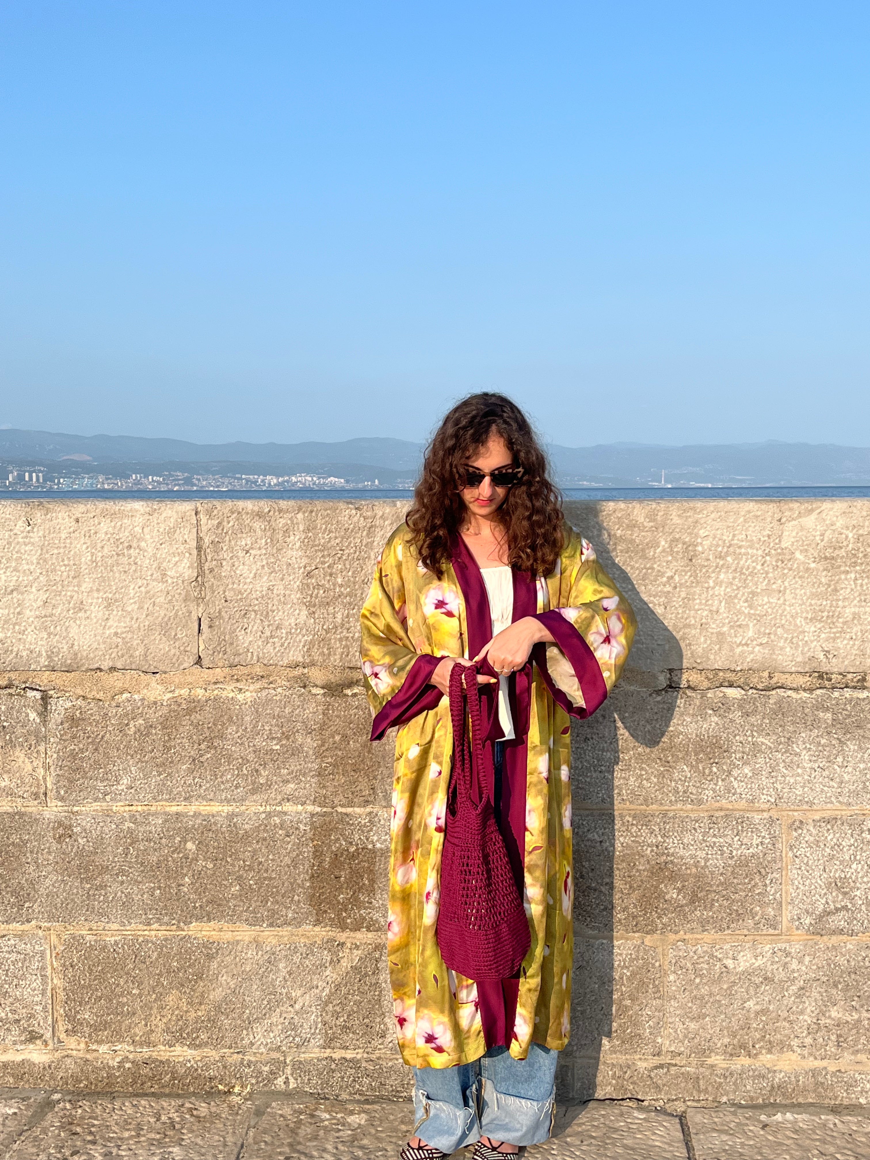 Kimono lungo in viscosa