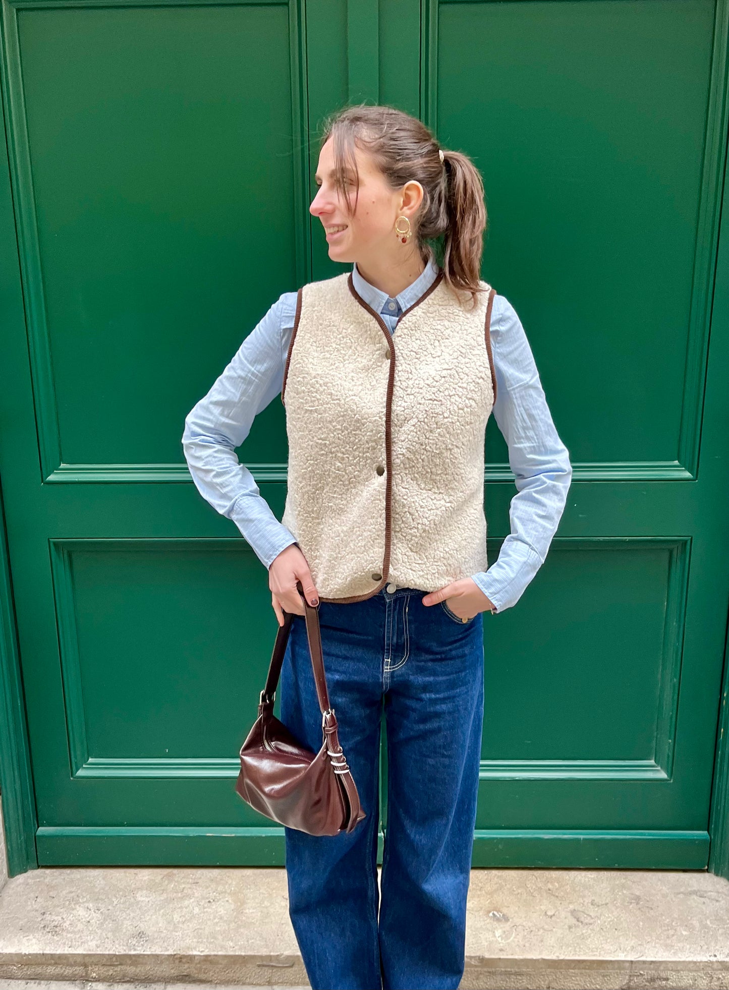 Smanicato lana bianco