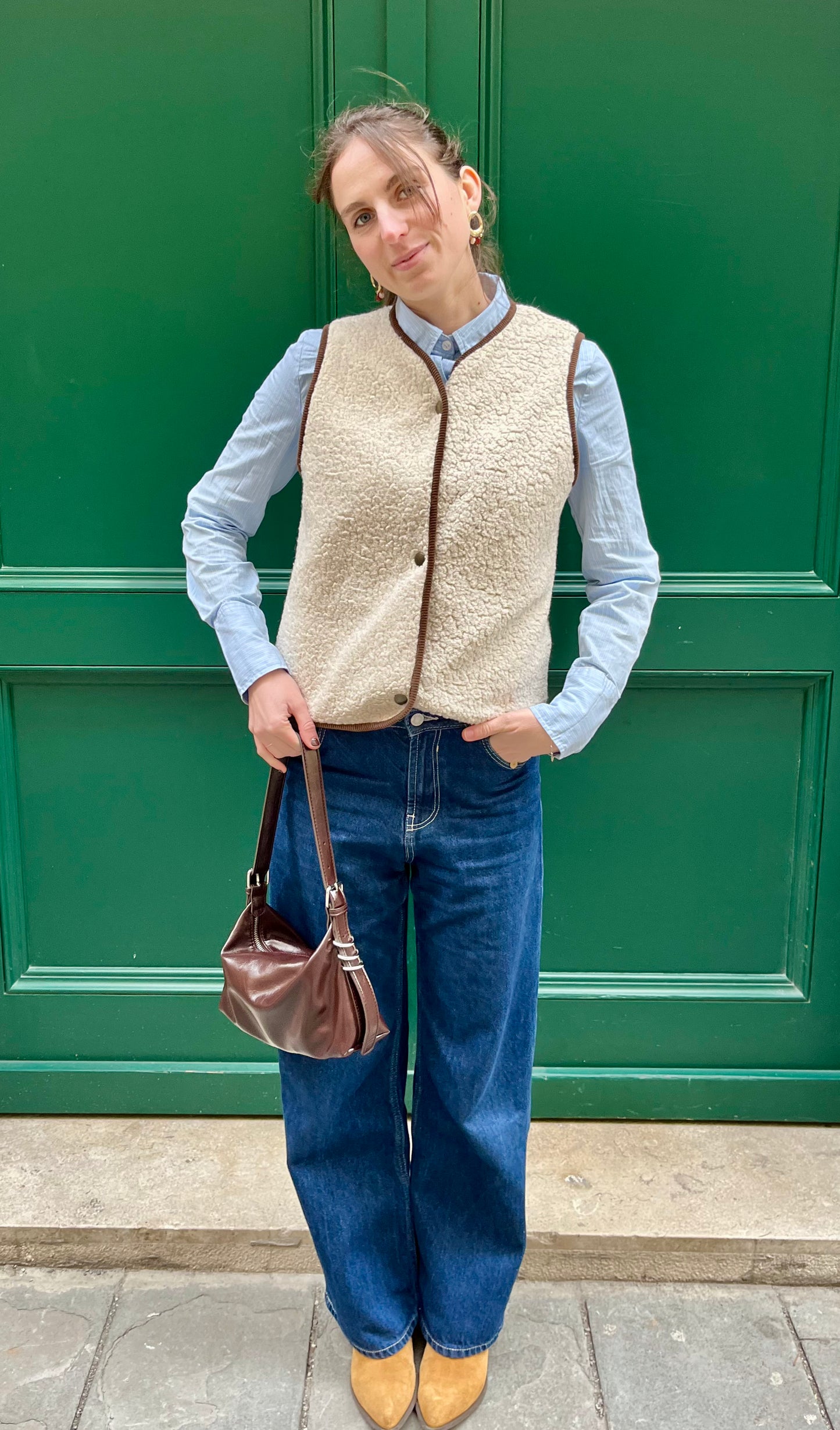 Smanicato lana bianco