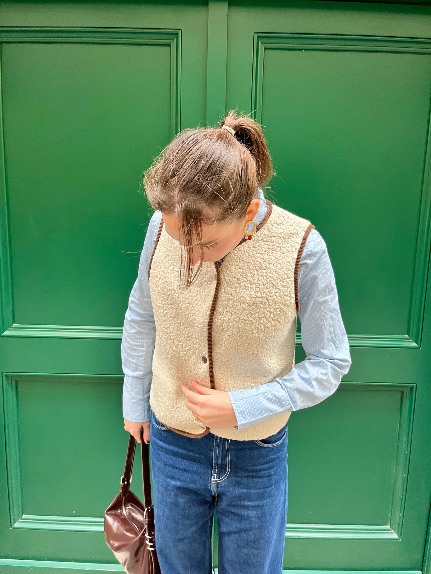 Smanicato lana bianco