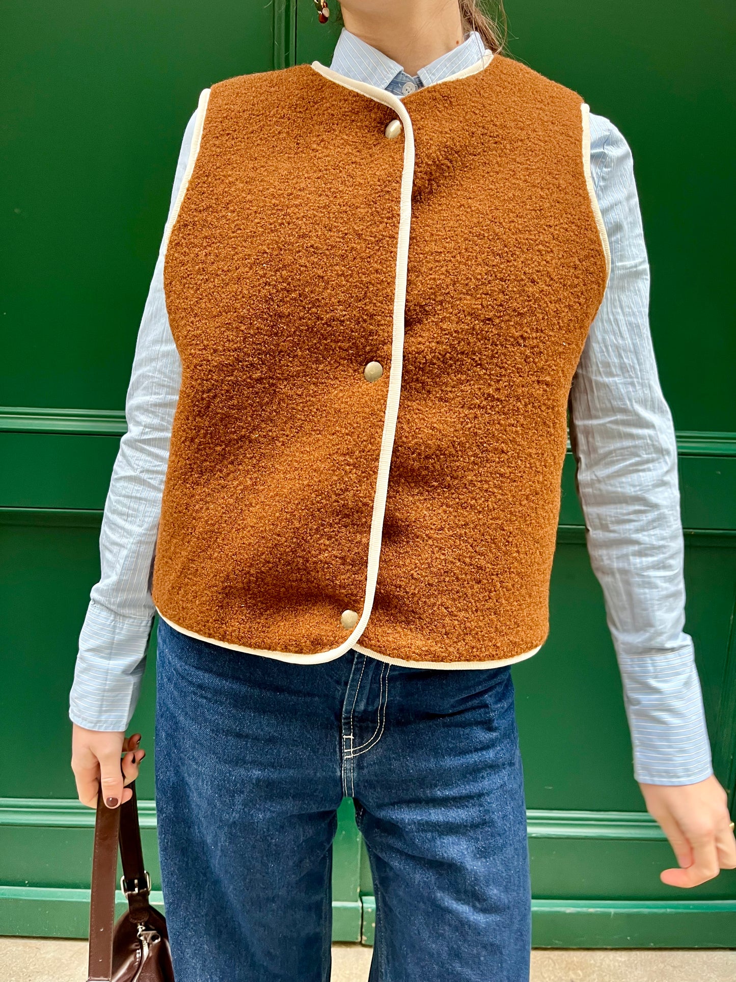 Smanicato in lana marroncino