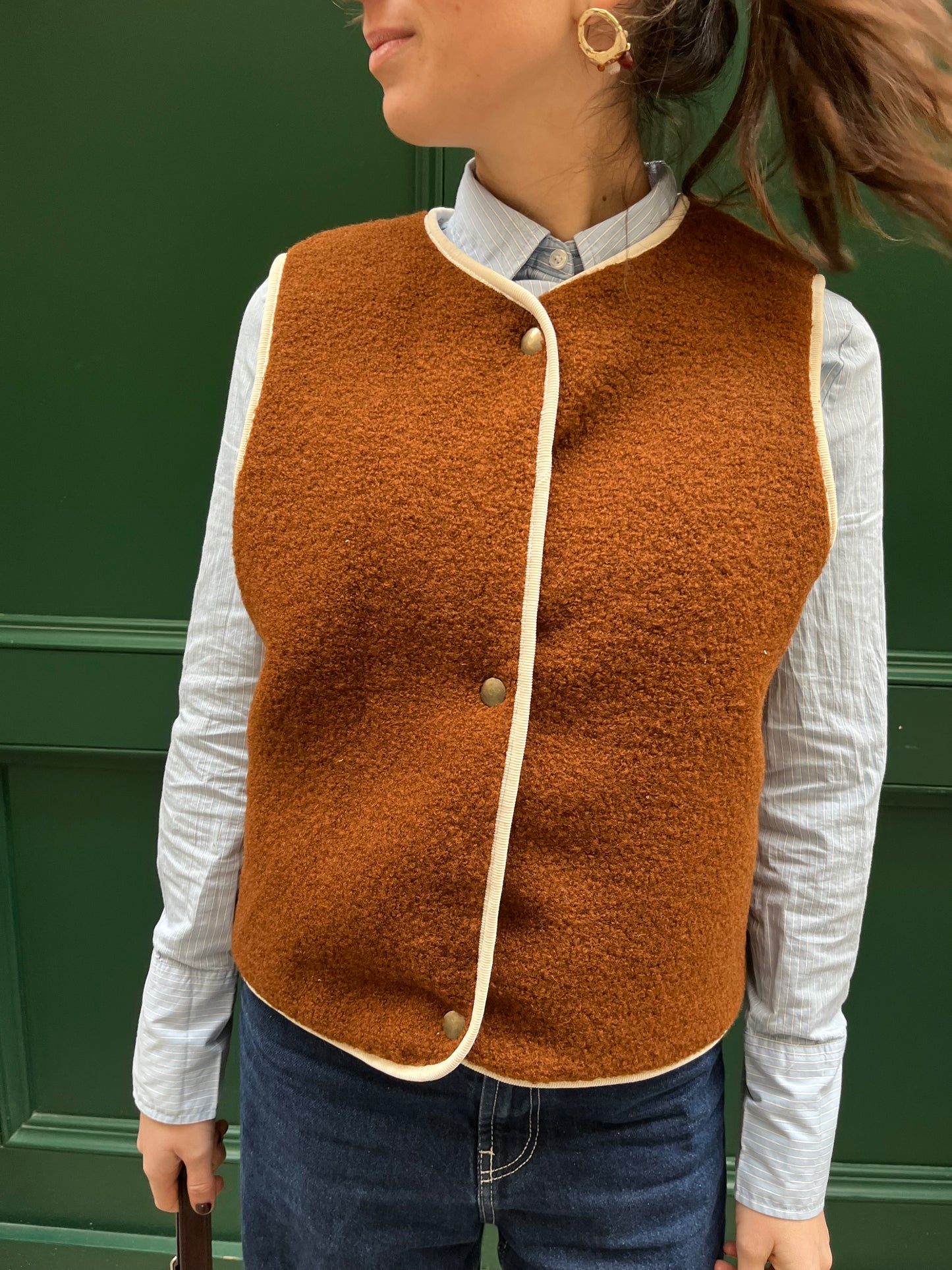 Smanicato in lana marroncino