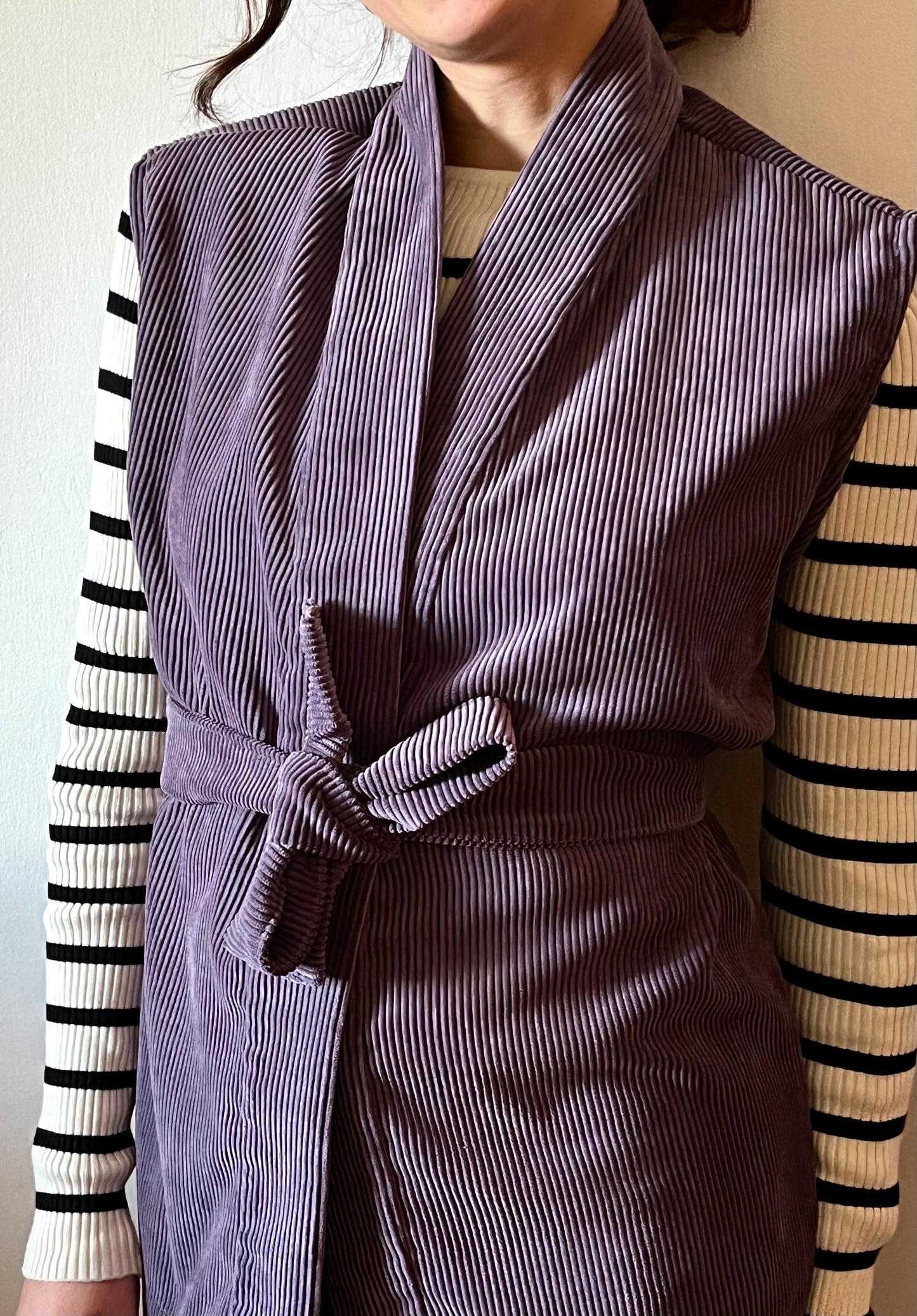 Smanicato in velluto lilla