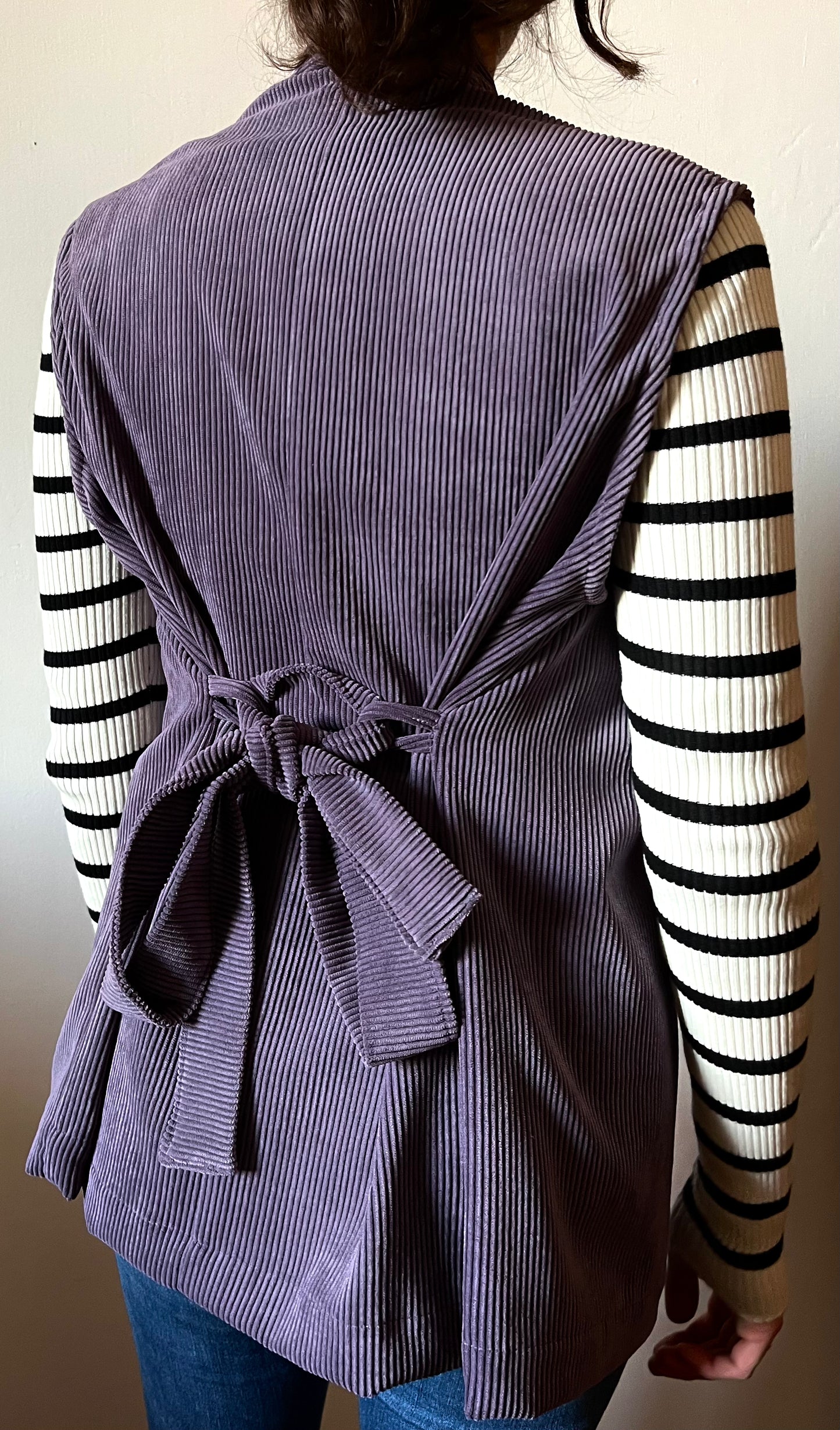 Smanicato in velluto lilla