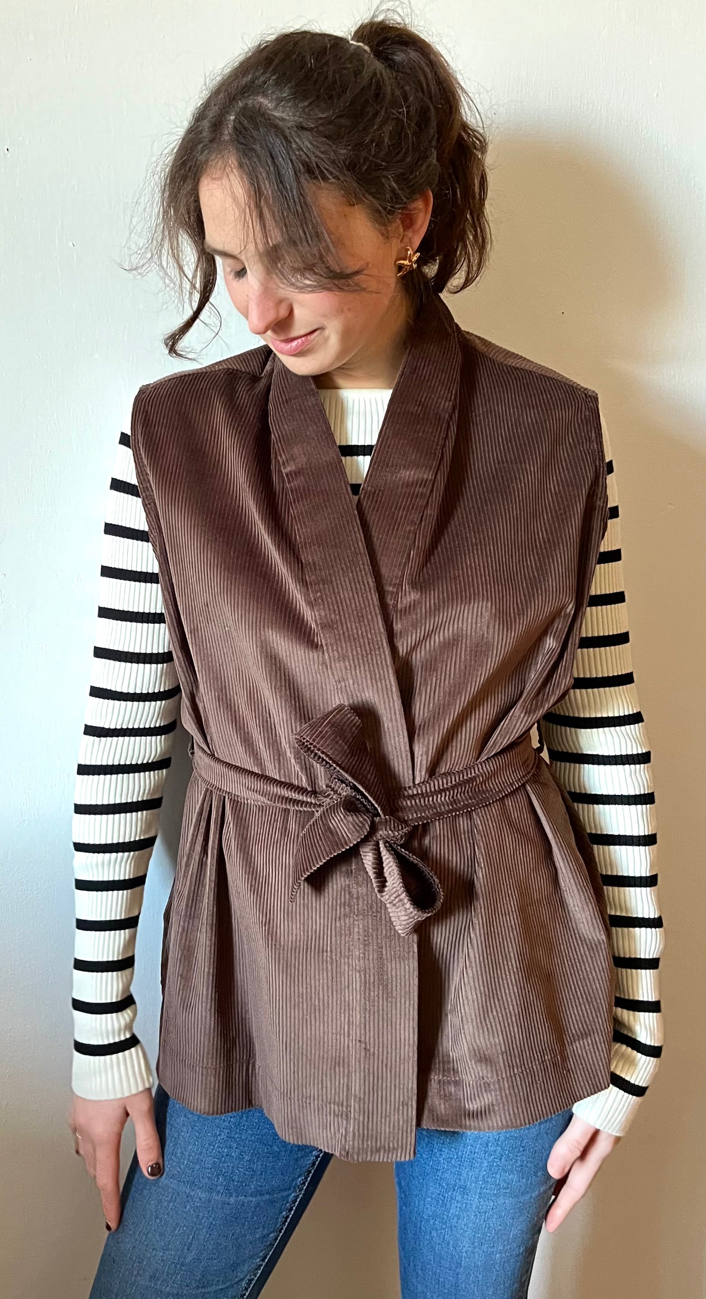 Smanicato in velluto cioccolata