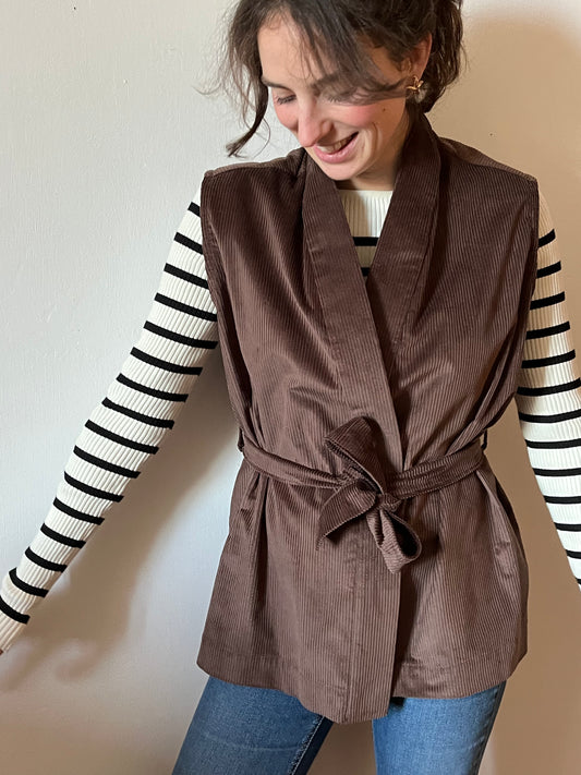 Smanicato in velluto cioccolata