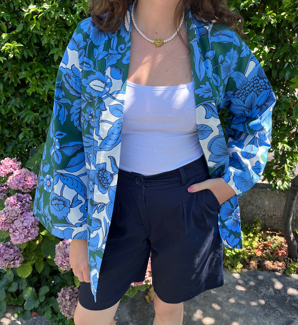 Kimono cotone floreale