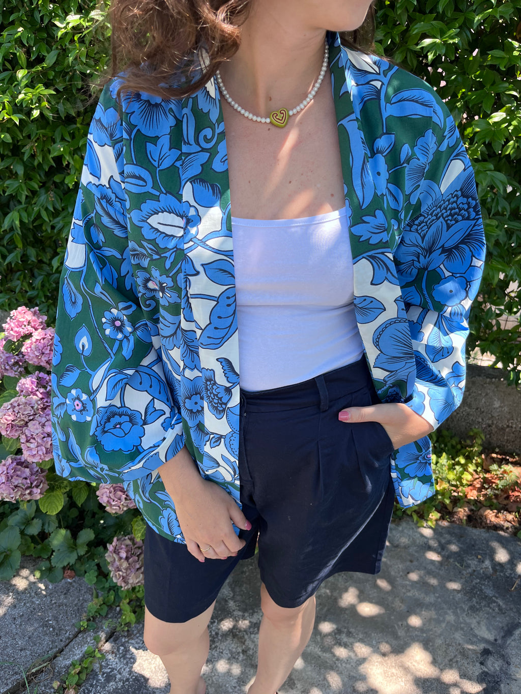 Kimono cotone floreale