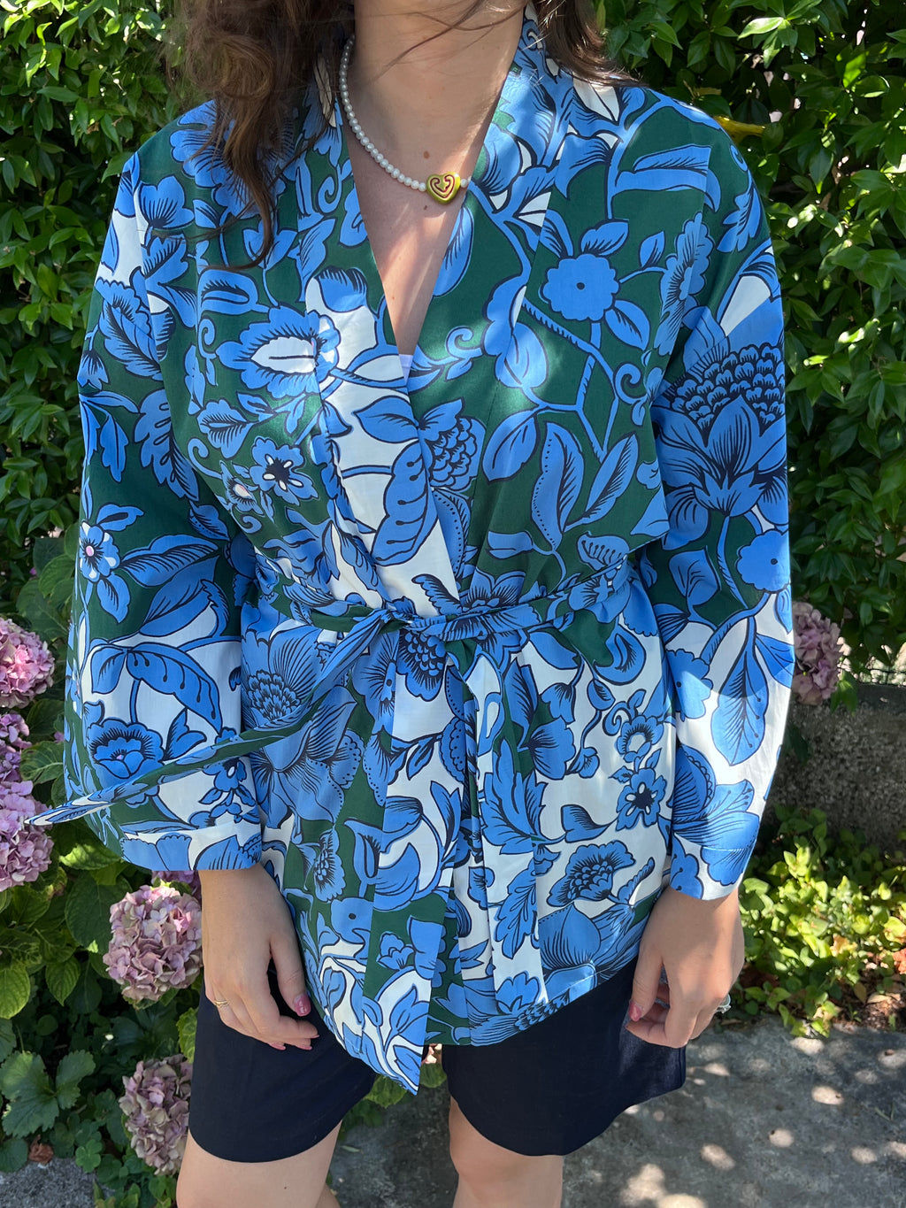 Kimono cotone floreale