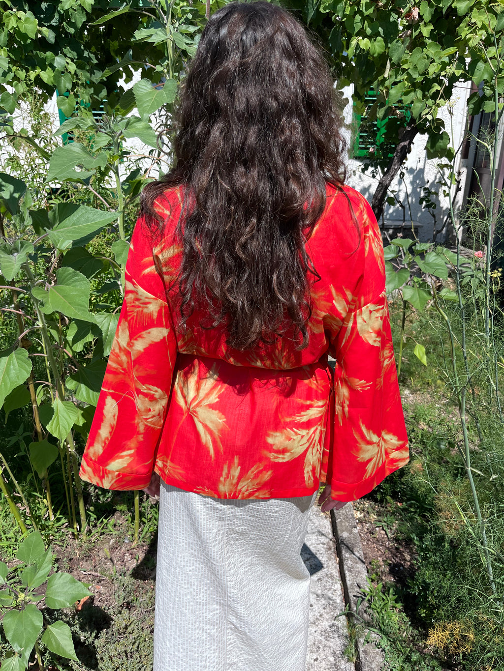 Kimono in cotone palme