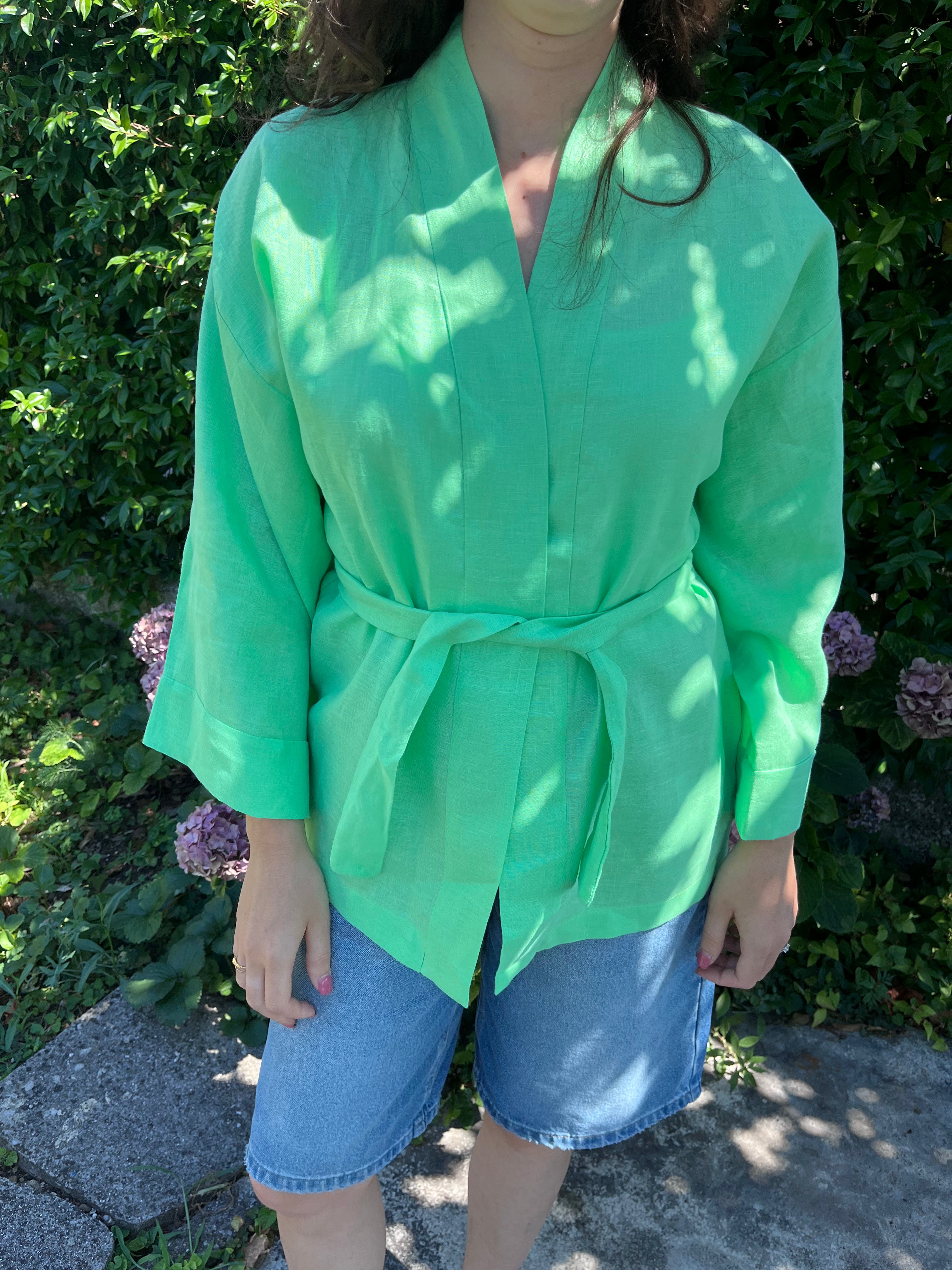 Kimono verde fluo