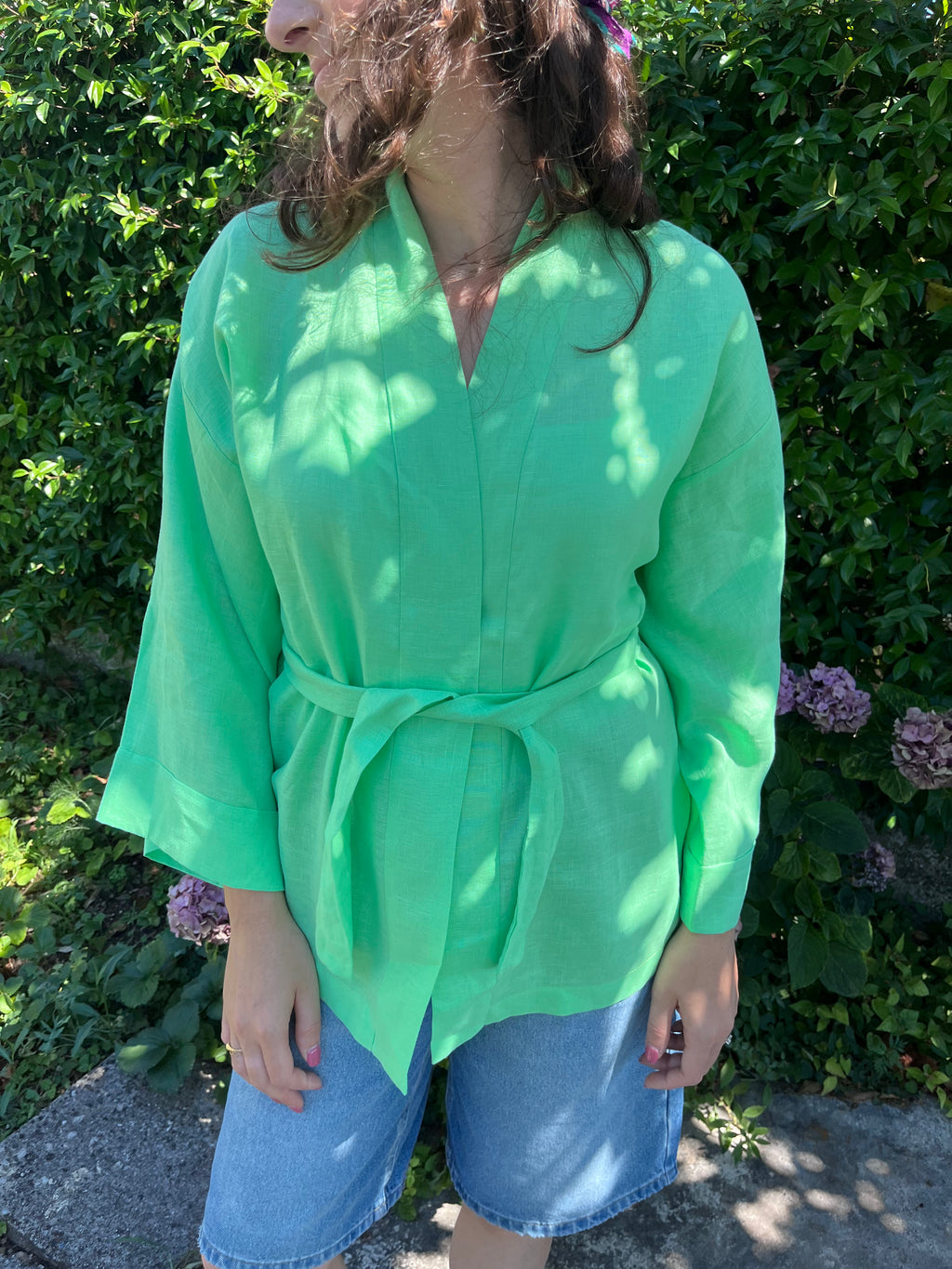 Kimono verde fluo