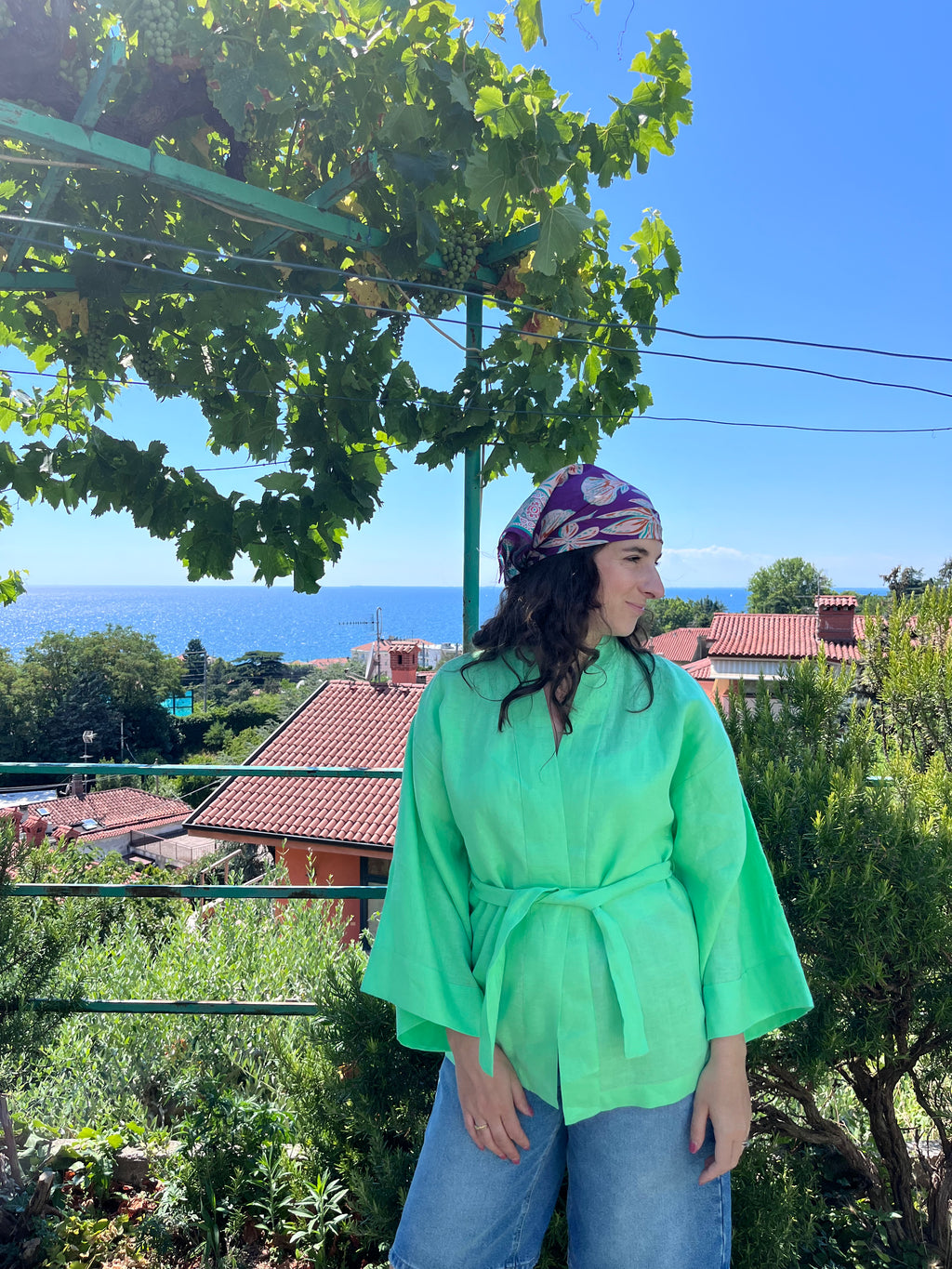 Kimono verde fluo