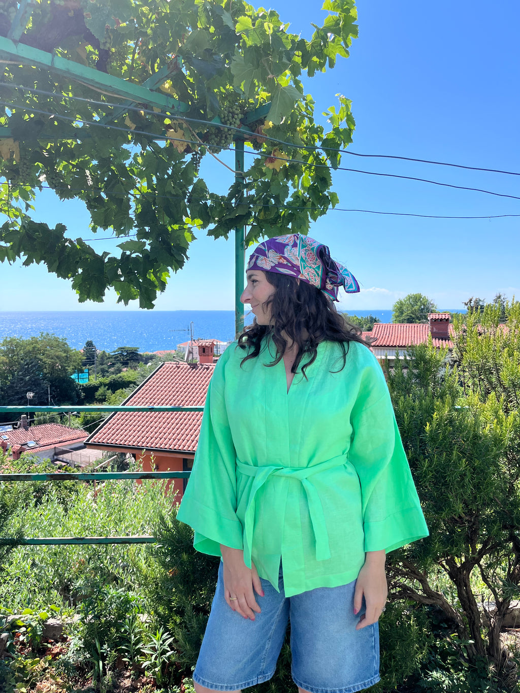 Kimono verde fluo