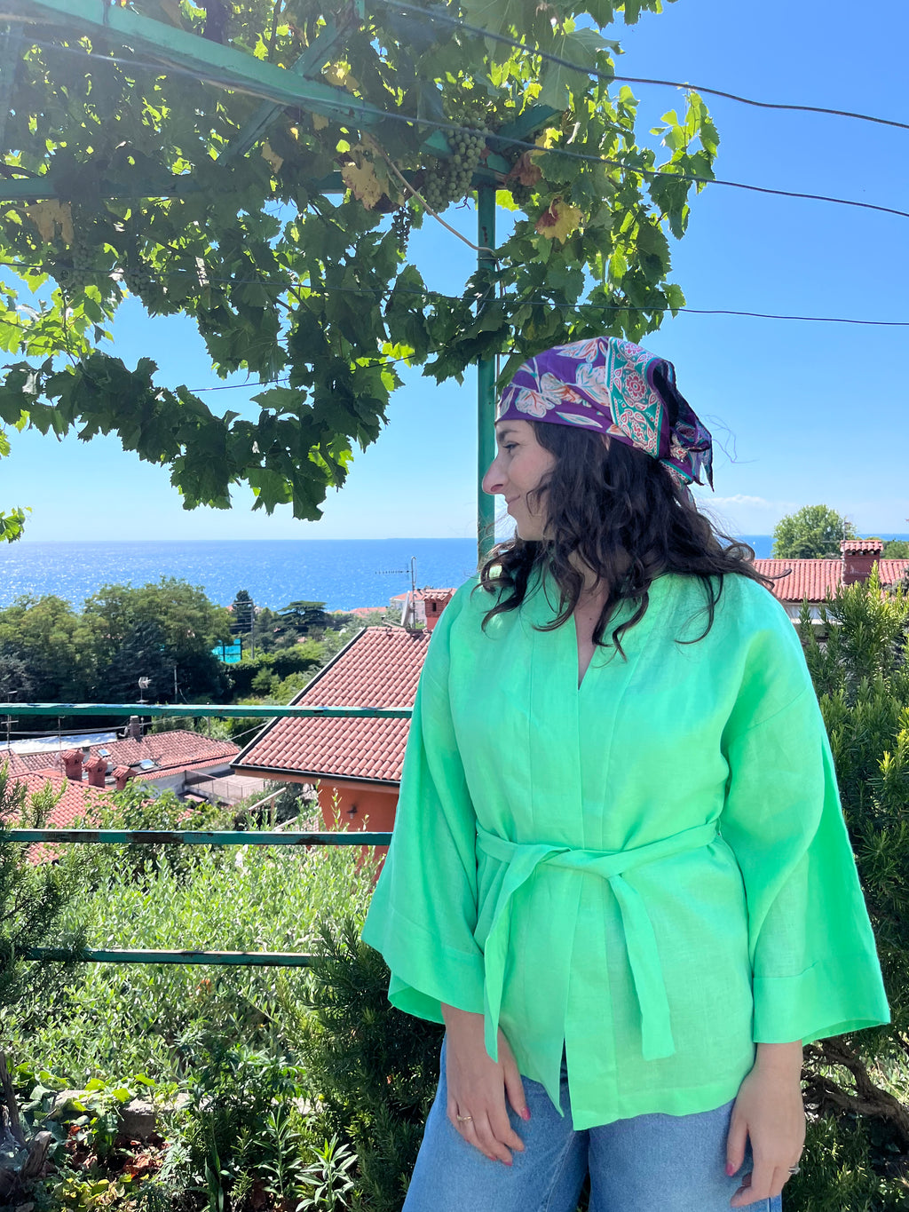 Kimono verde fluo