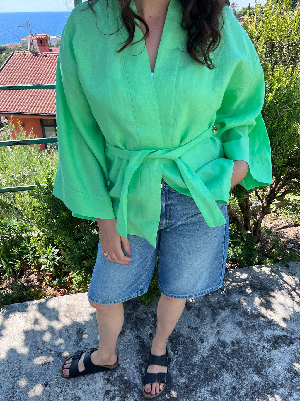 Kimono verde fluo