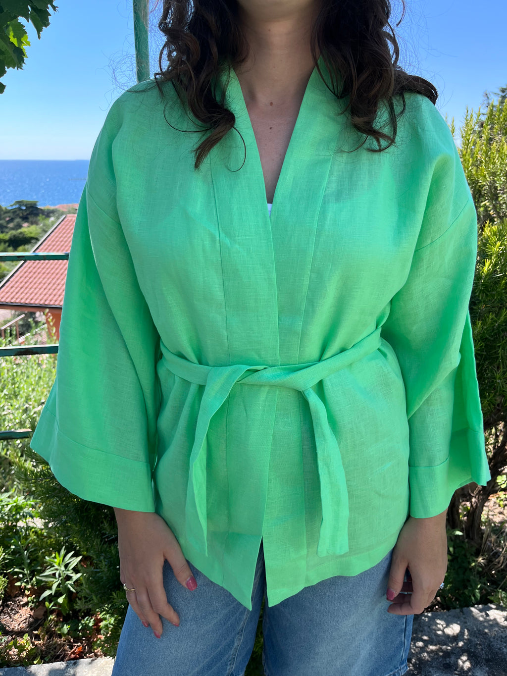 Kimono verde fluo