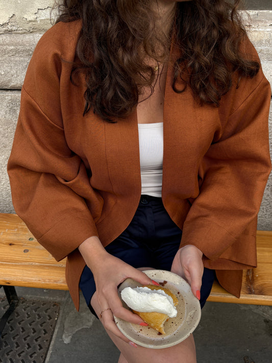 Kimono lino Mogano