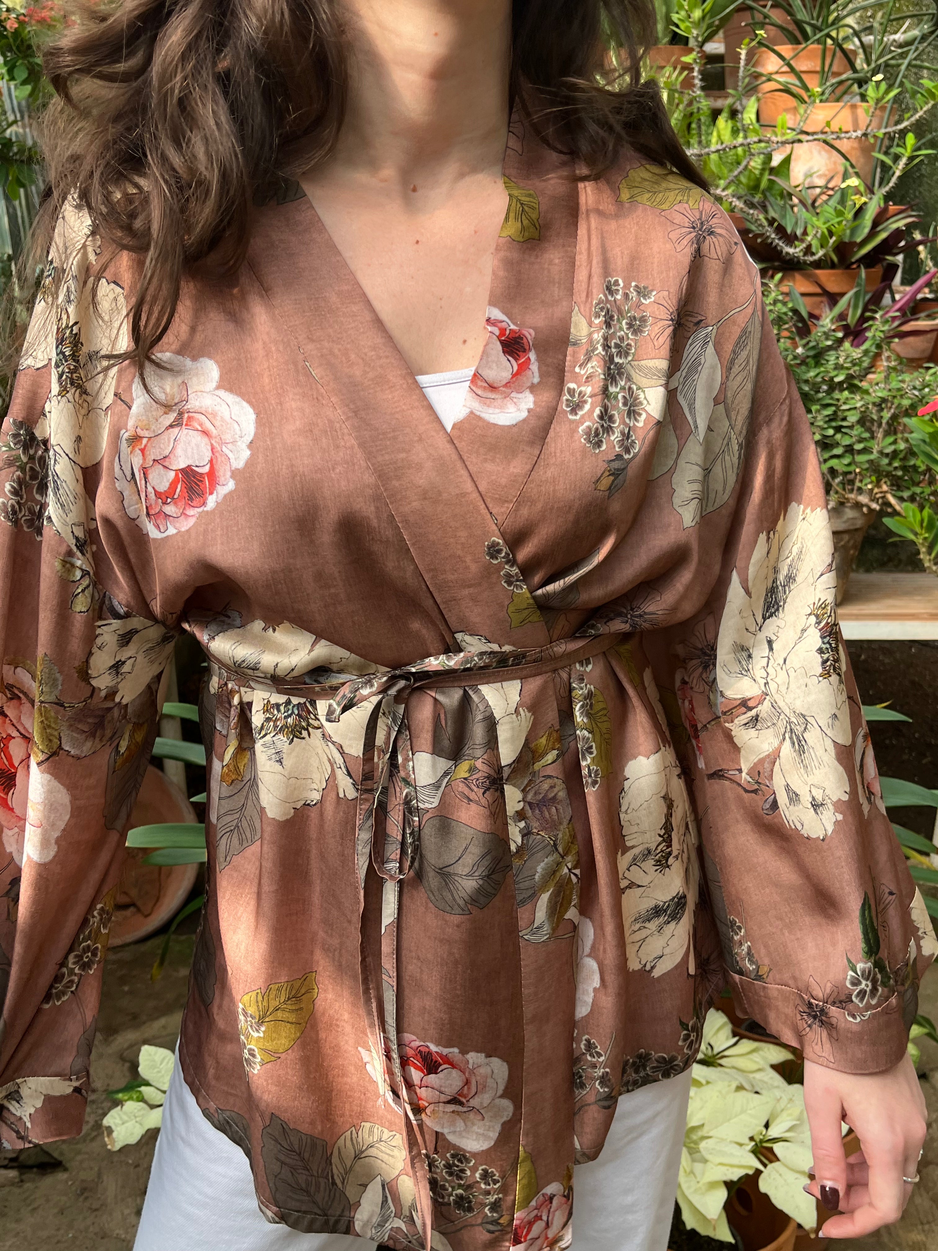 Kimono con il laccetto rosa antico