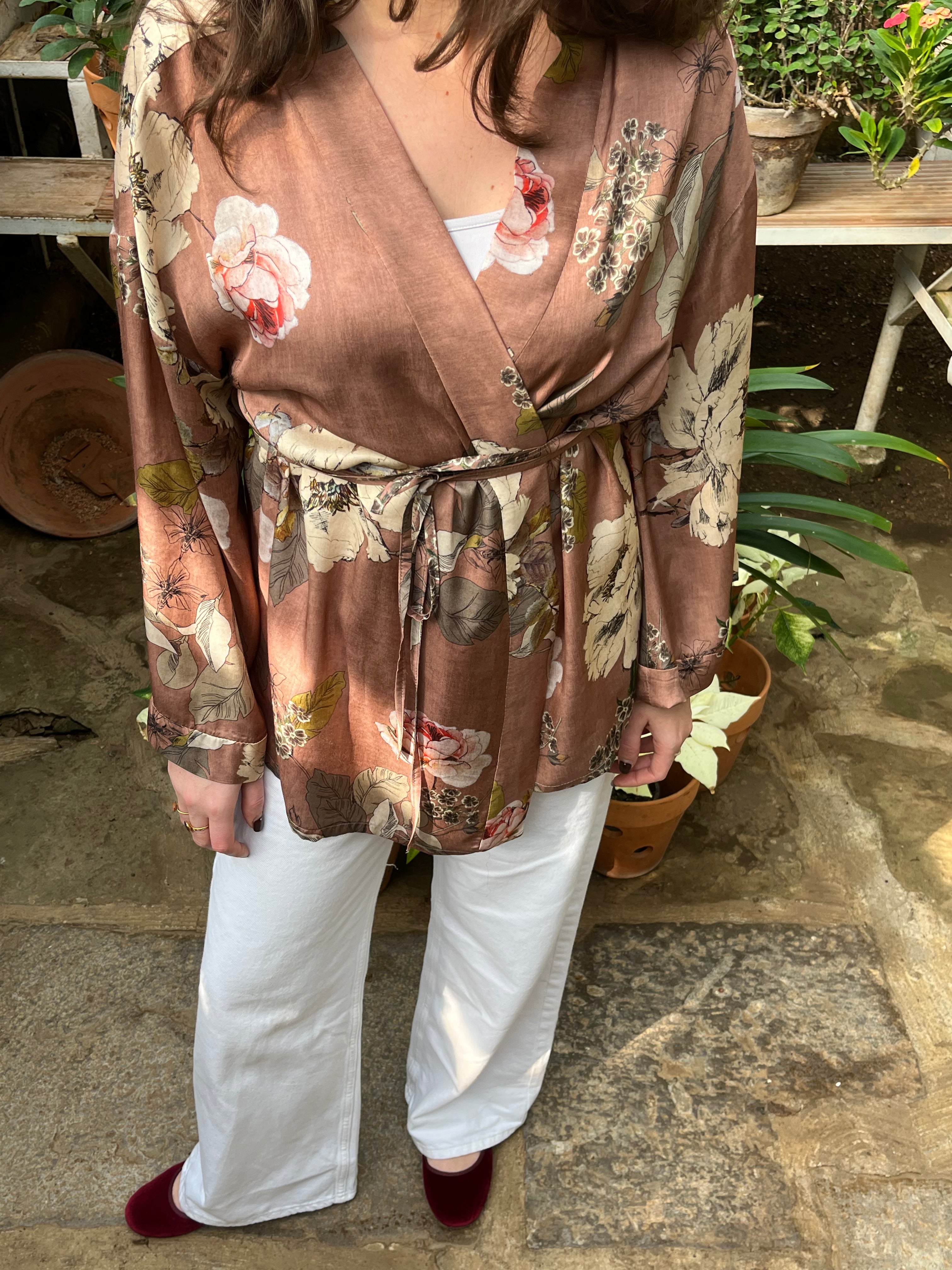 Kimono con il laccetto rosa antico