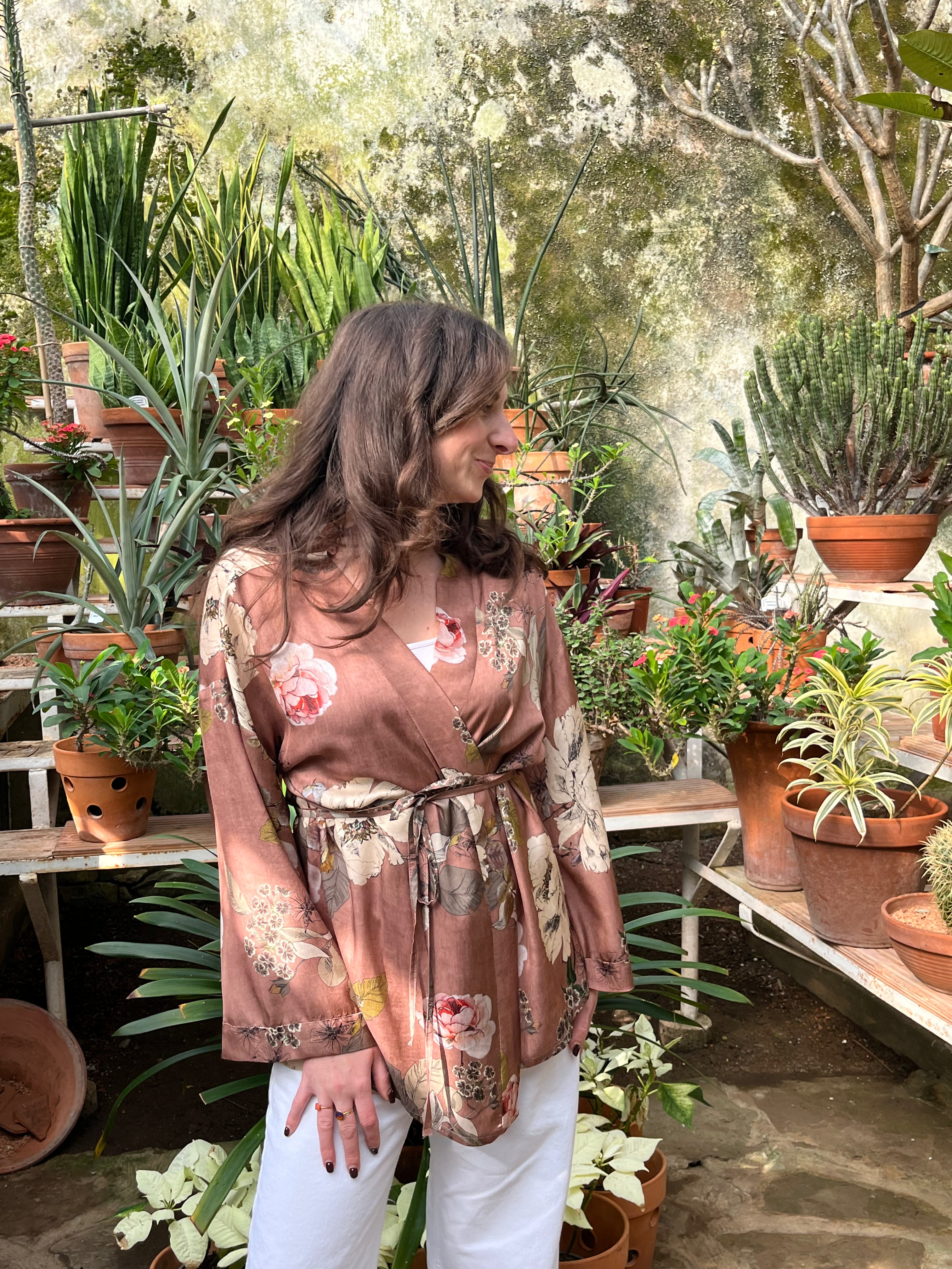 Kimono con il laccetto rosa antico