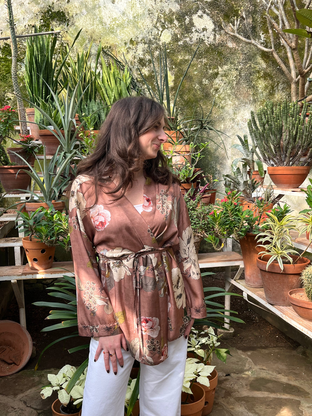 Kimono con il laccetto rosa antico