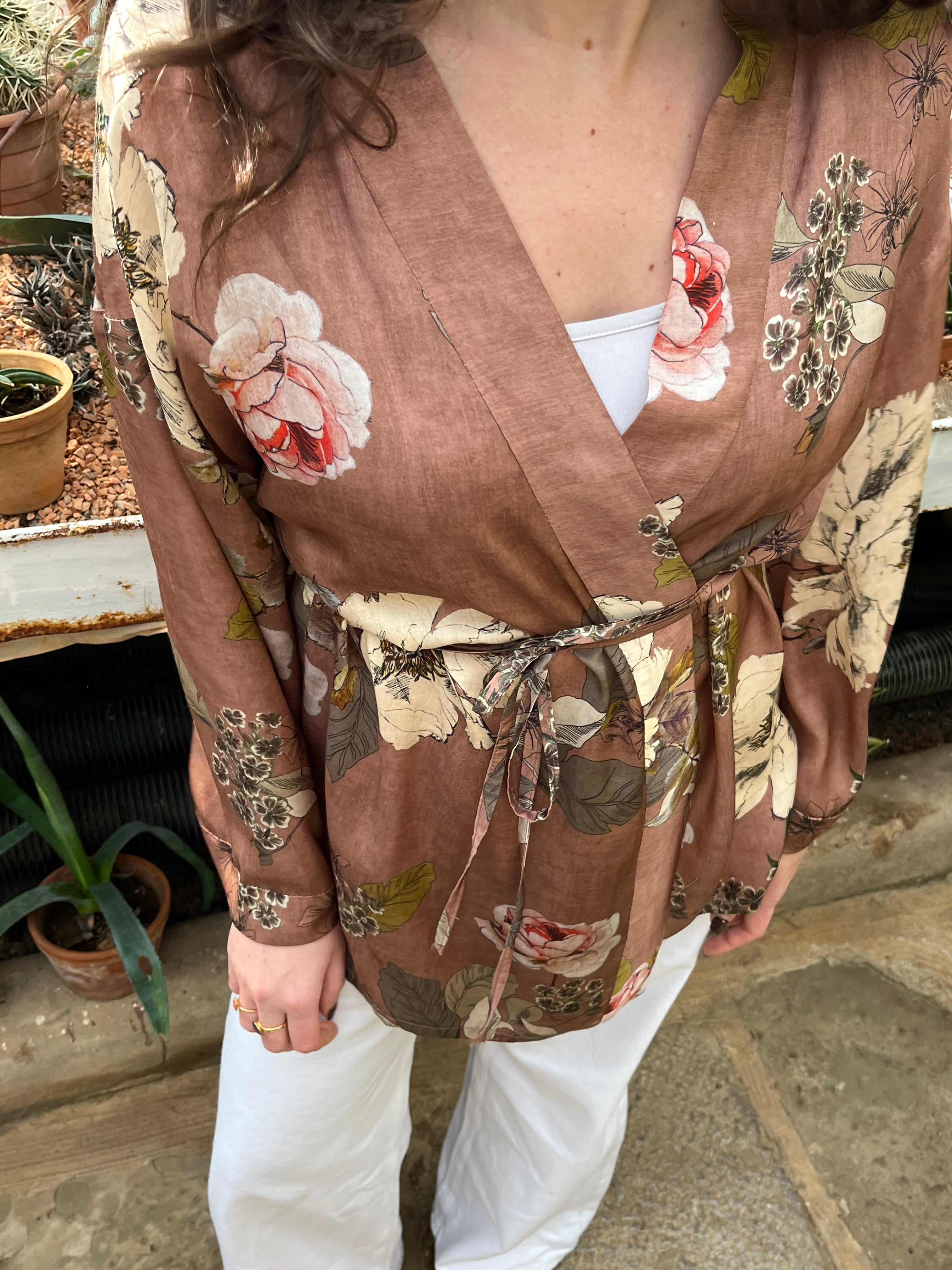 Kimono con il laccetto rosa antico