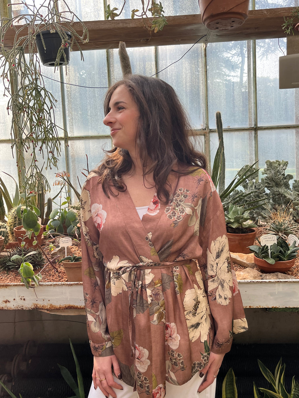 Kimono con il laccetto rosa antico