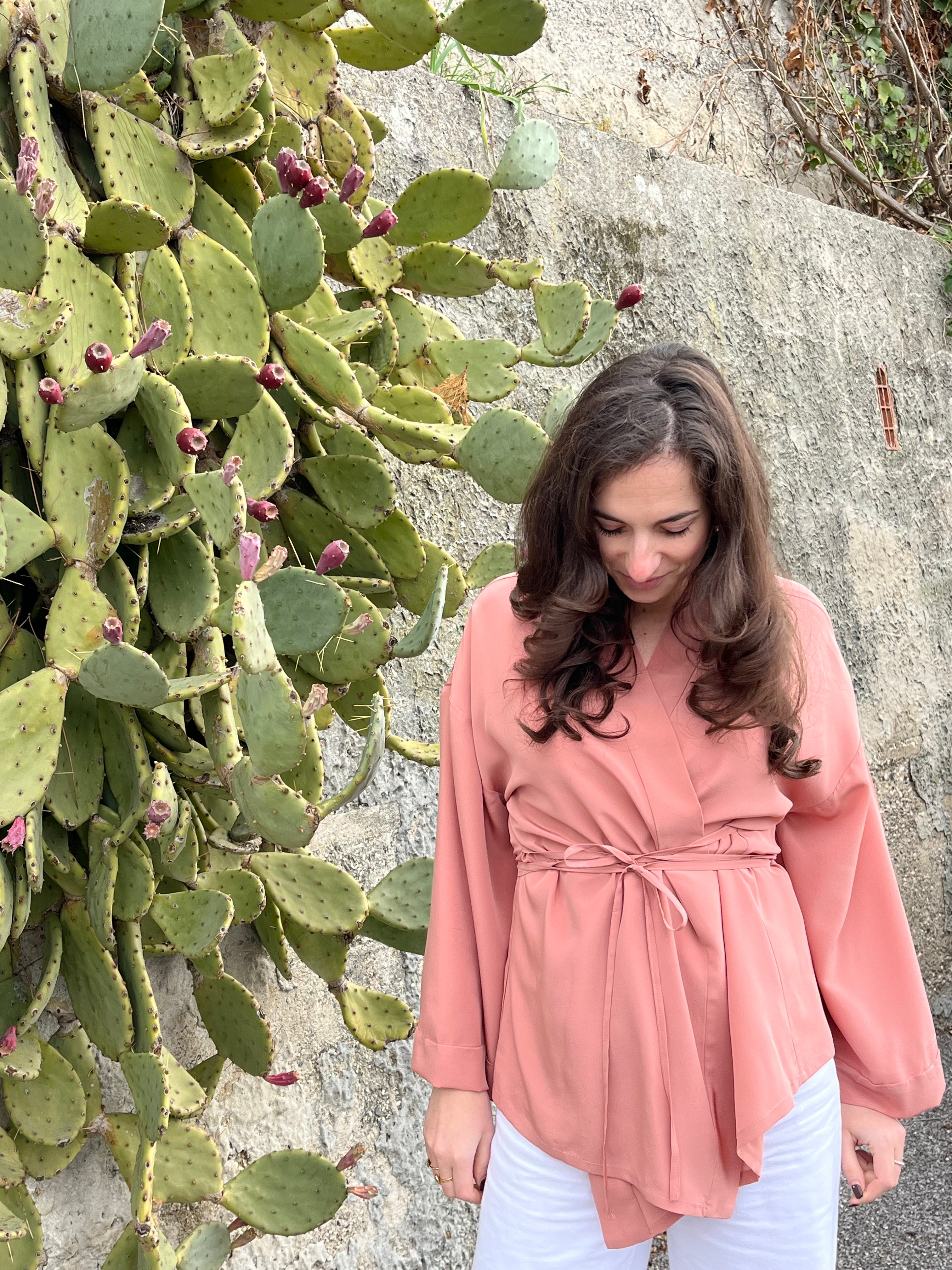 Kimono in seta Primula