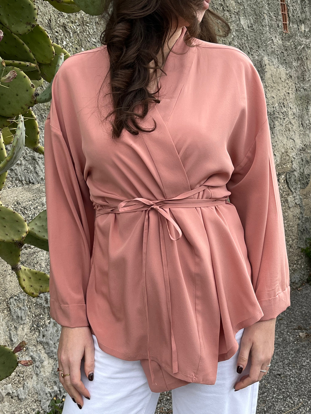 Kimono in seta Primula