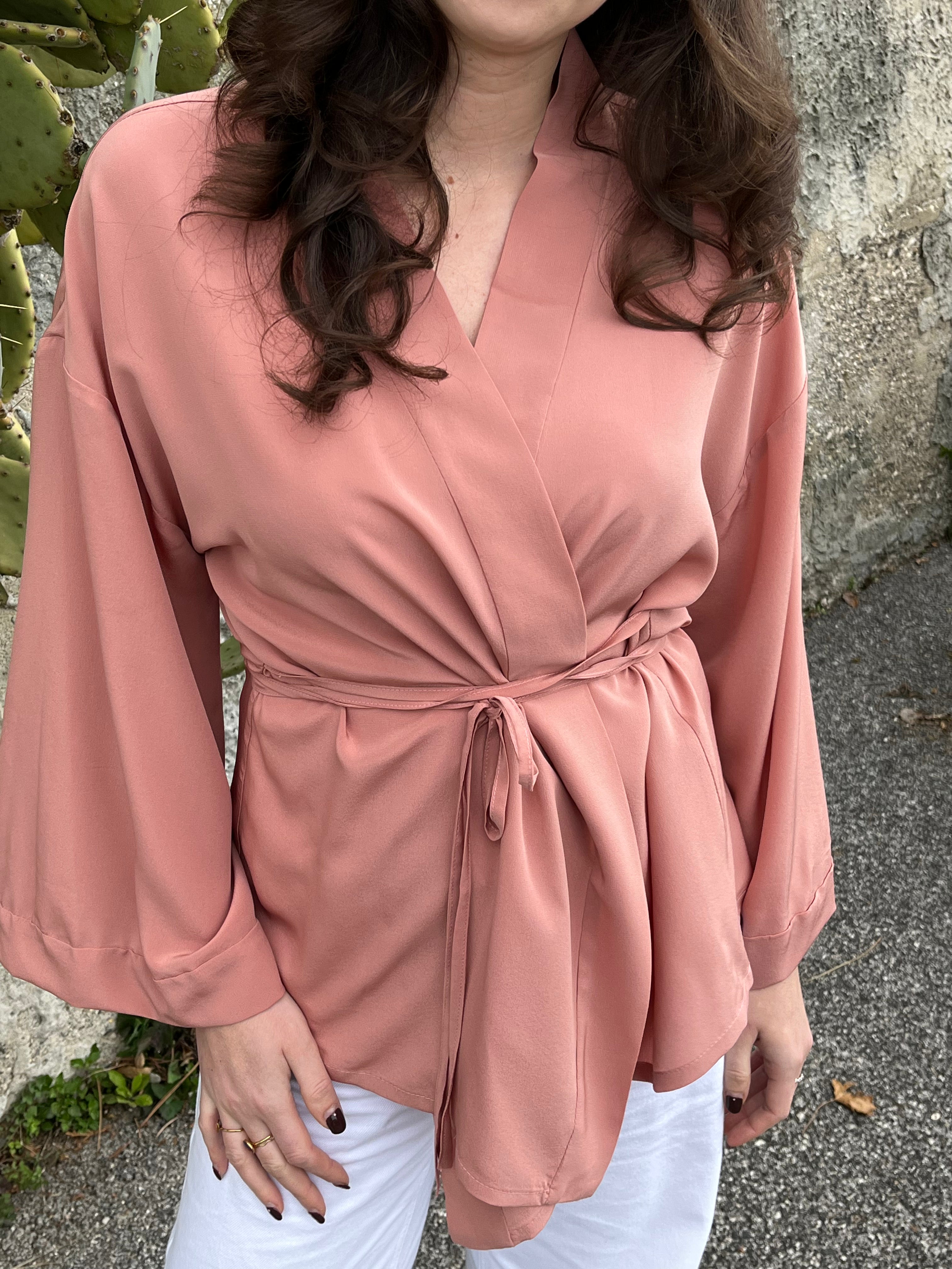 Kimono in seta Primula