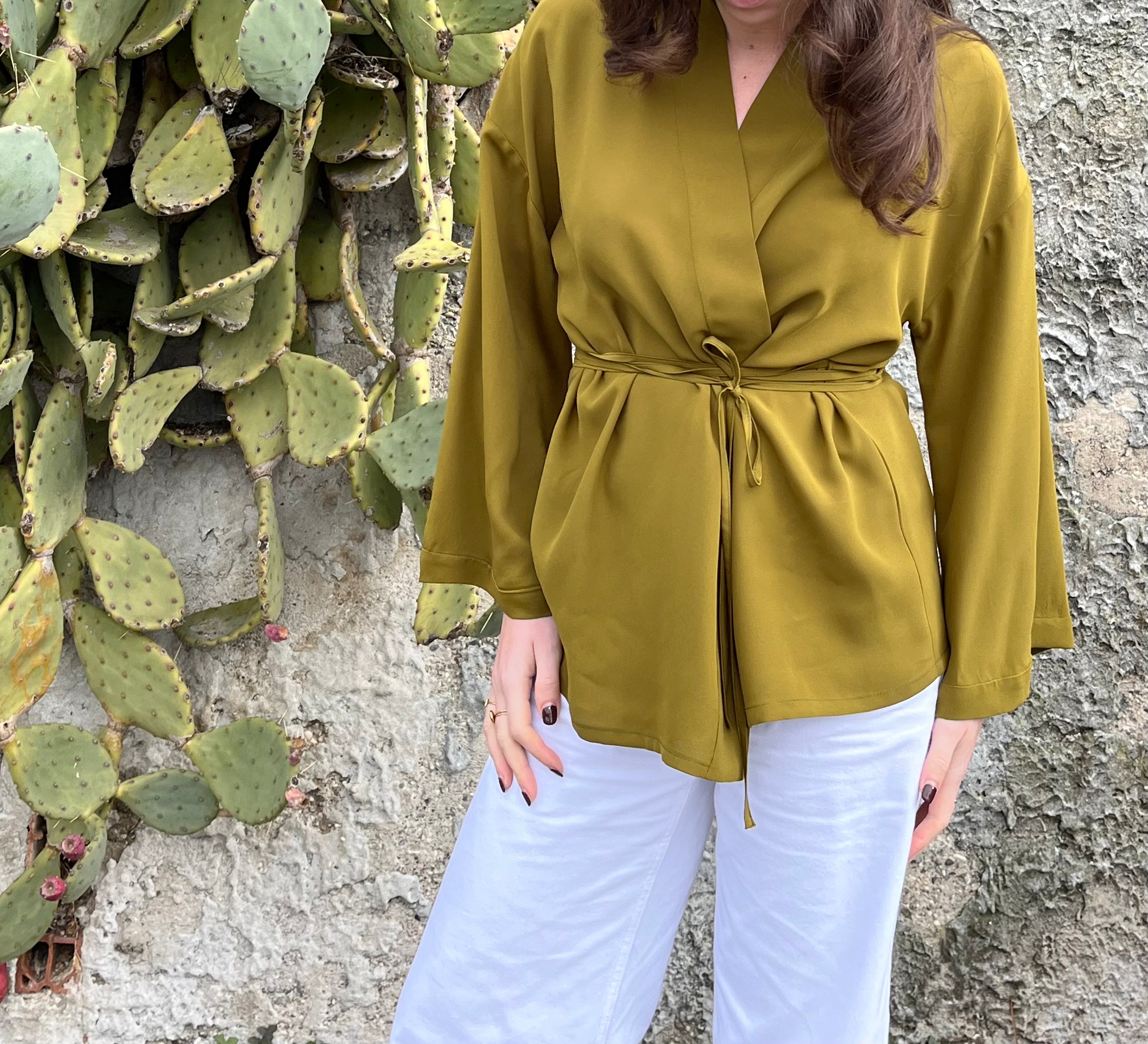 Kimono in seta Fresia