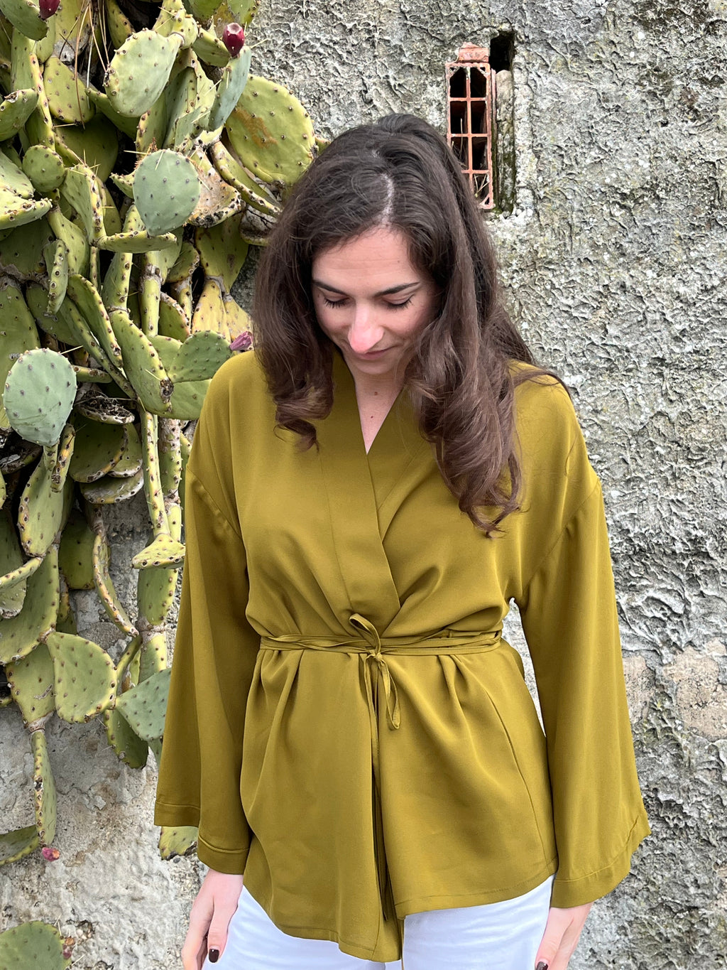 Kimono in seta Fresia