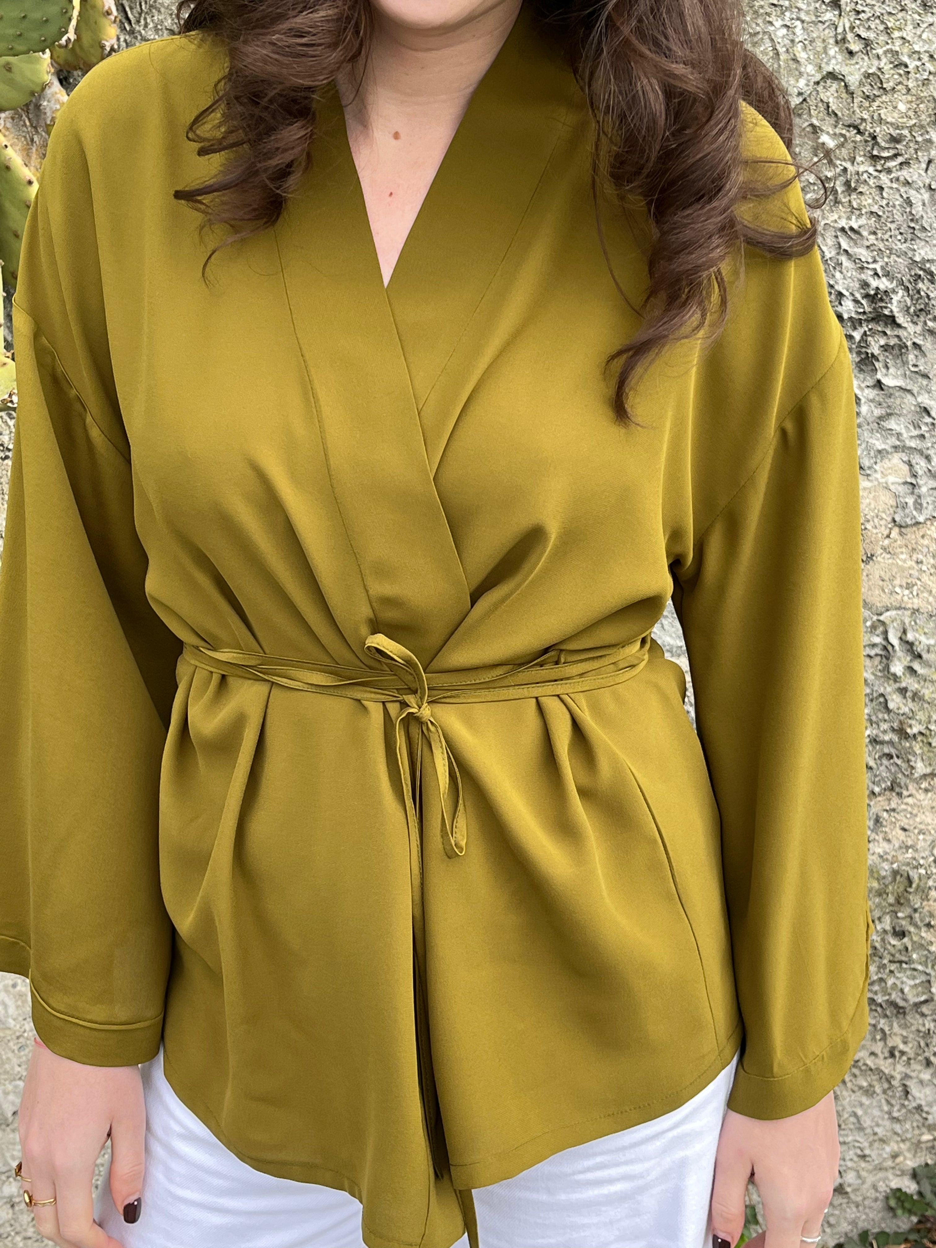 Kimono in seta Fresia