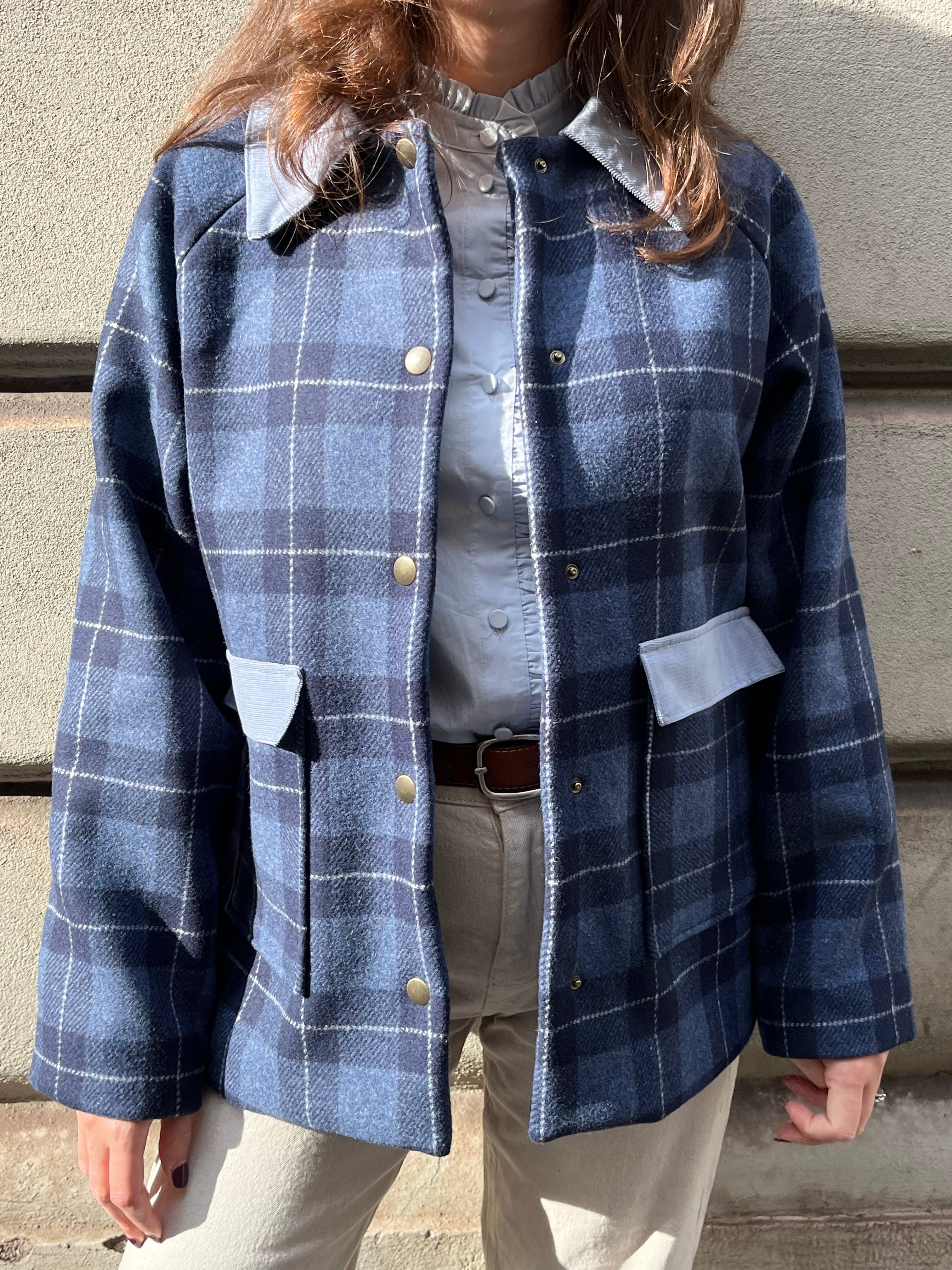 Giacchetta in lana Quadri Notte
