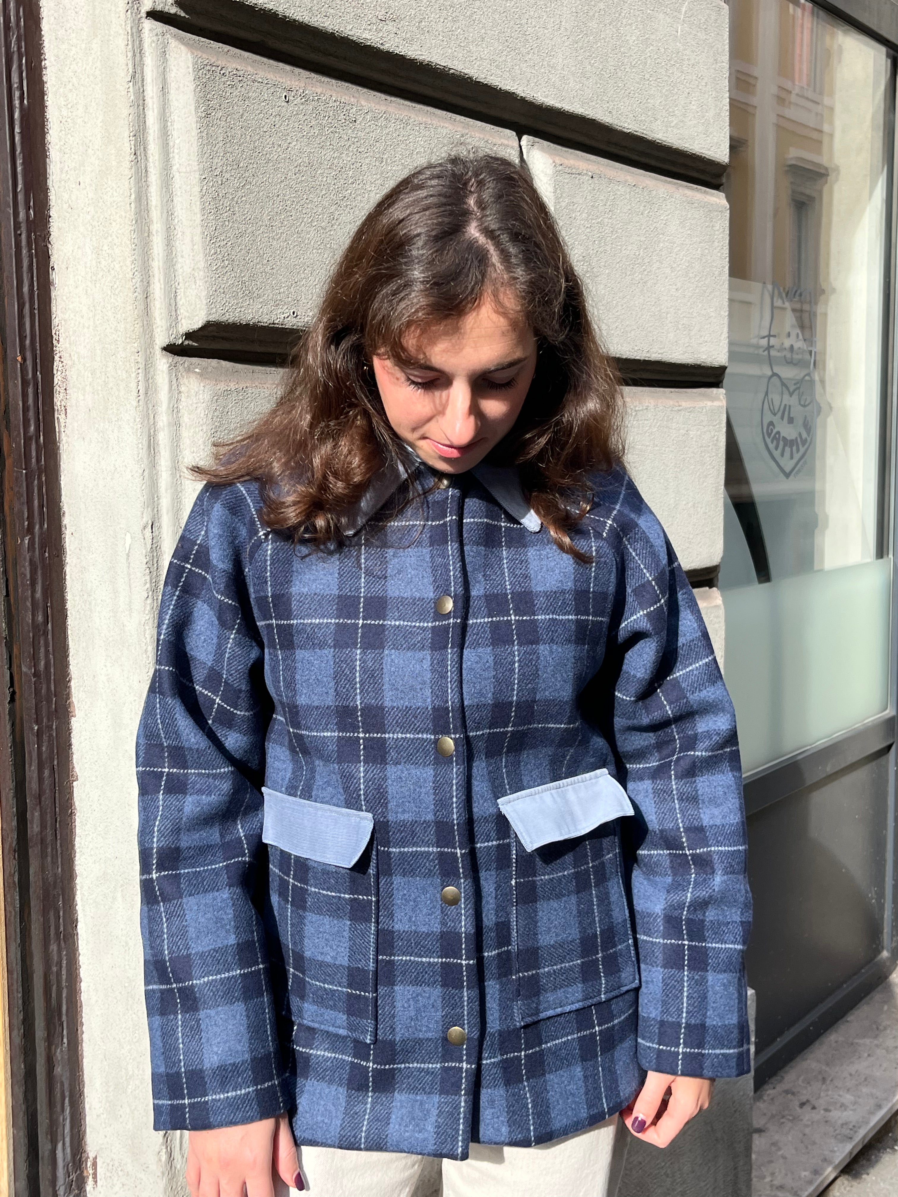 Giacchetta in lana Quadri Notte