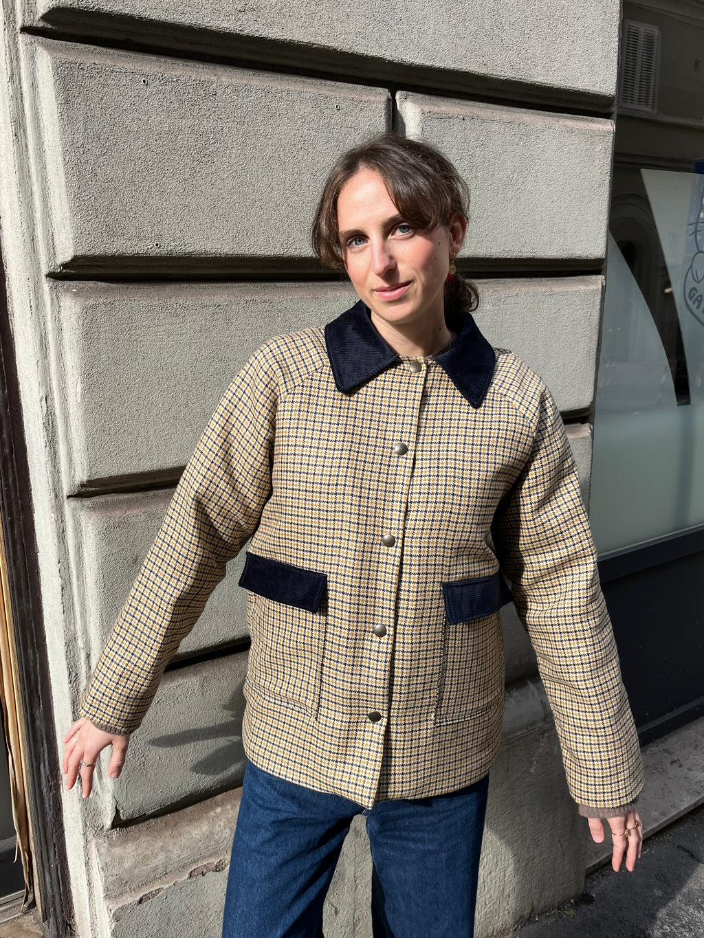 Giacchetta in lana Quadri Sole