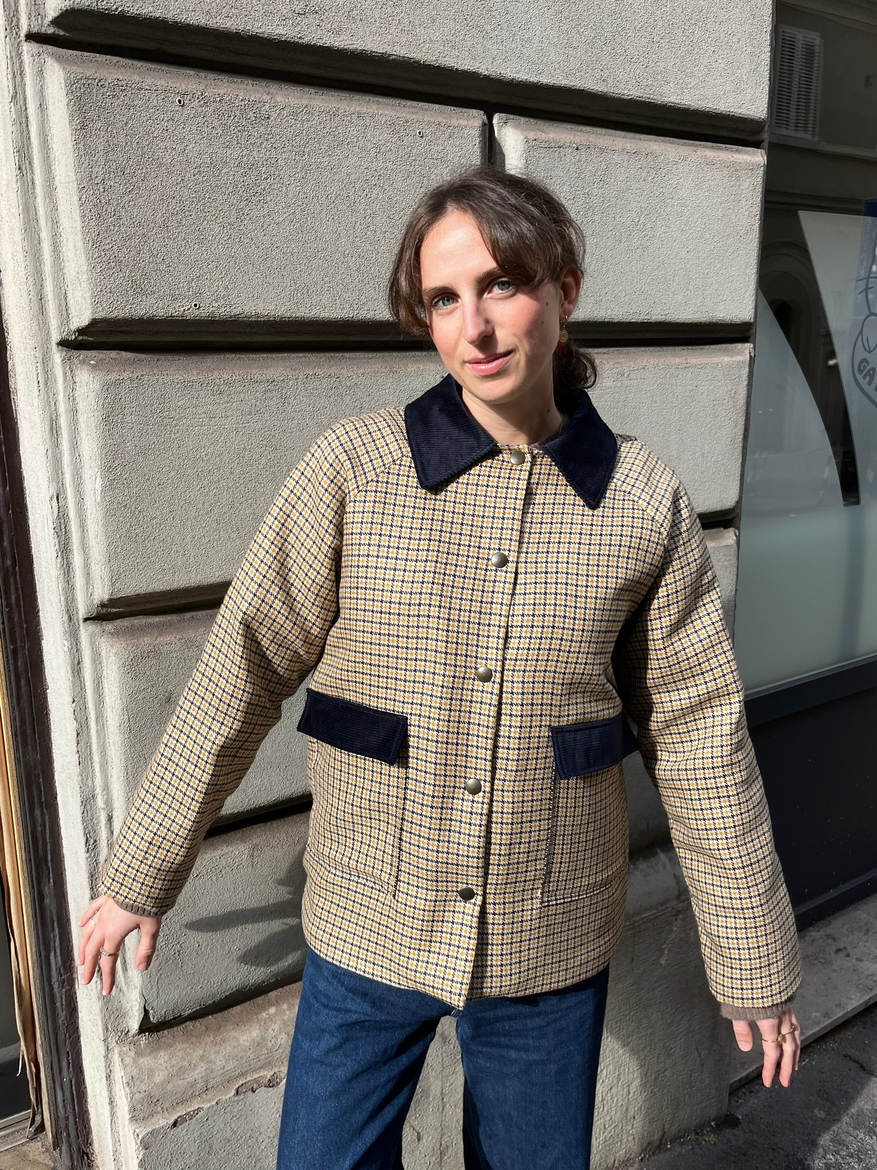 Giacchetta in lana Quadri Sole