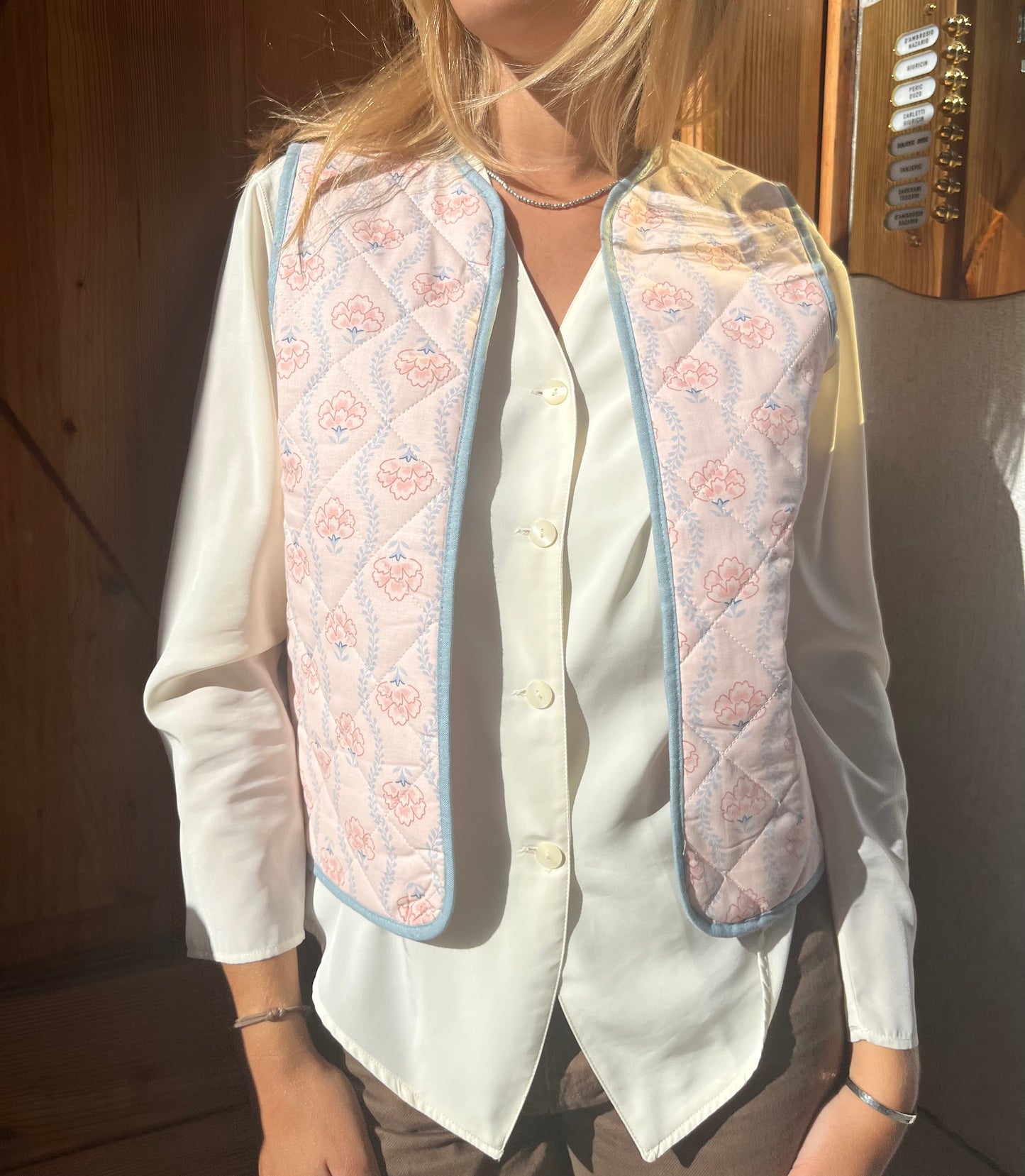 Smanicato rosa e azzurro