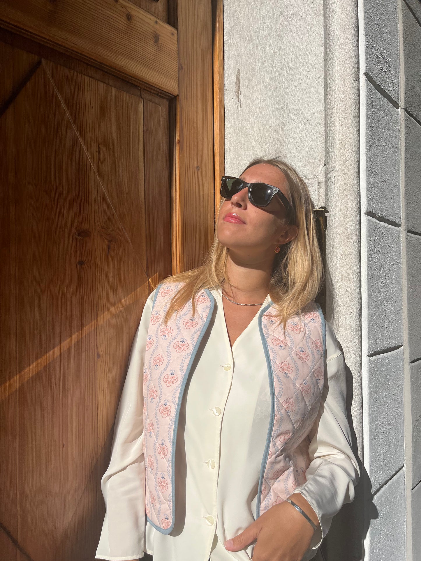 Smanicato rosa e azzurro