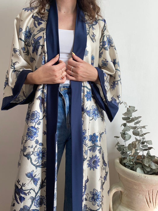 Kimono lungo in seta