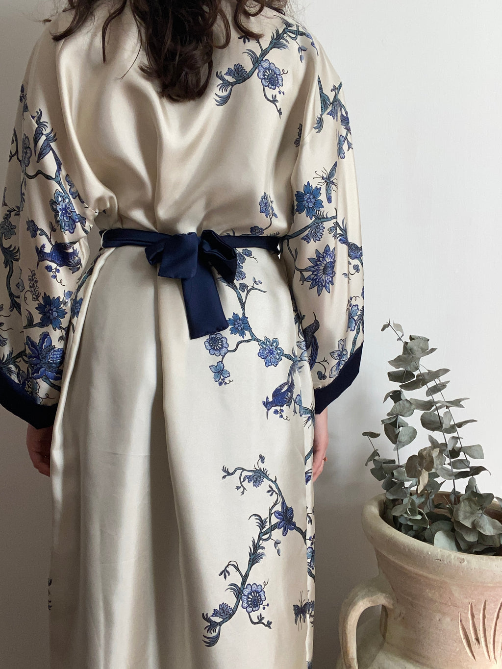 Kimono lungo in seta