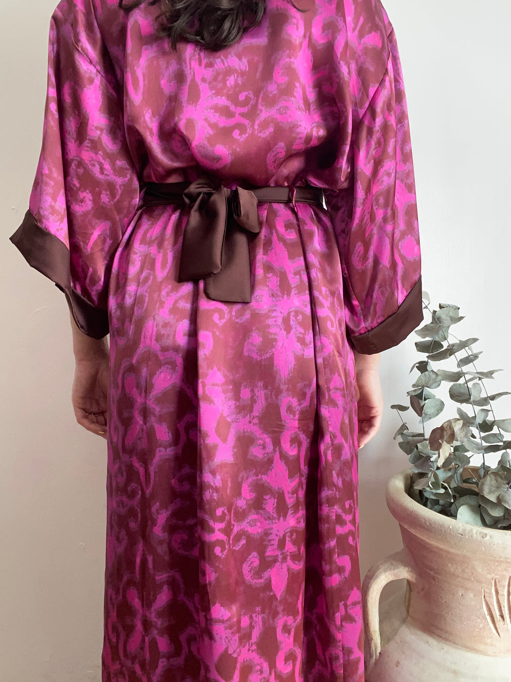 Kimono lungo in seta